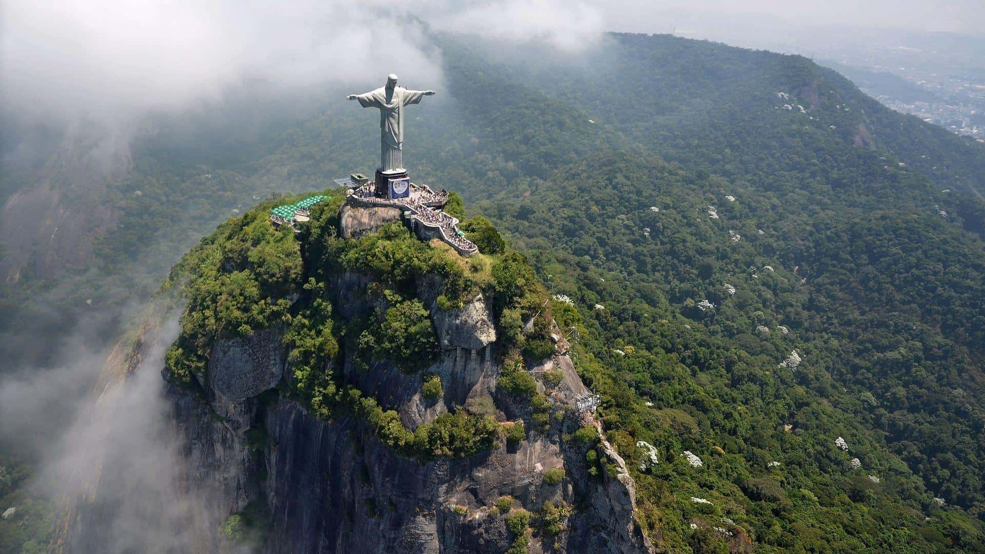 Christ the Redeemer, Rio de Janeiro statue, Iconic landmark, Famous attraction, 1920x1080 Full HD Desktop