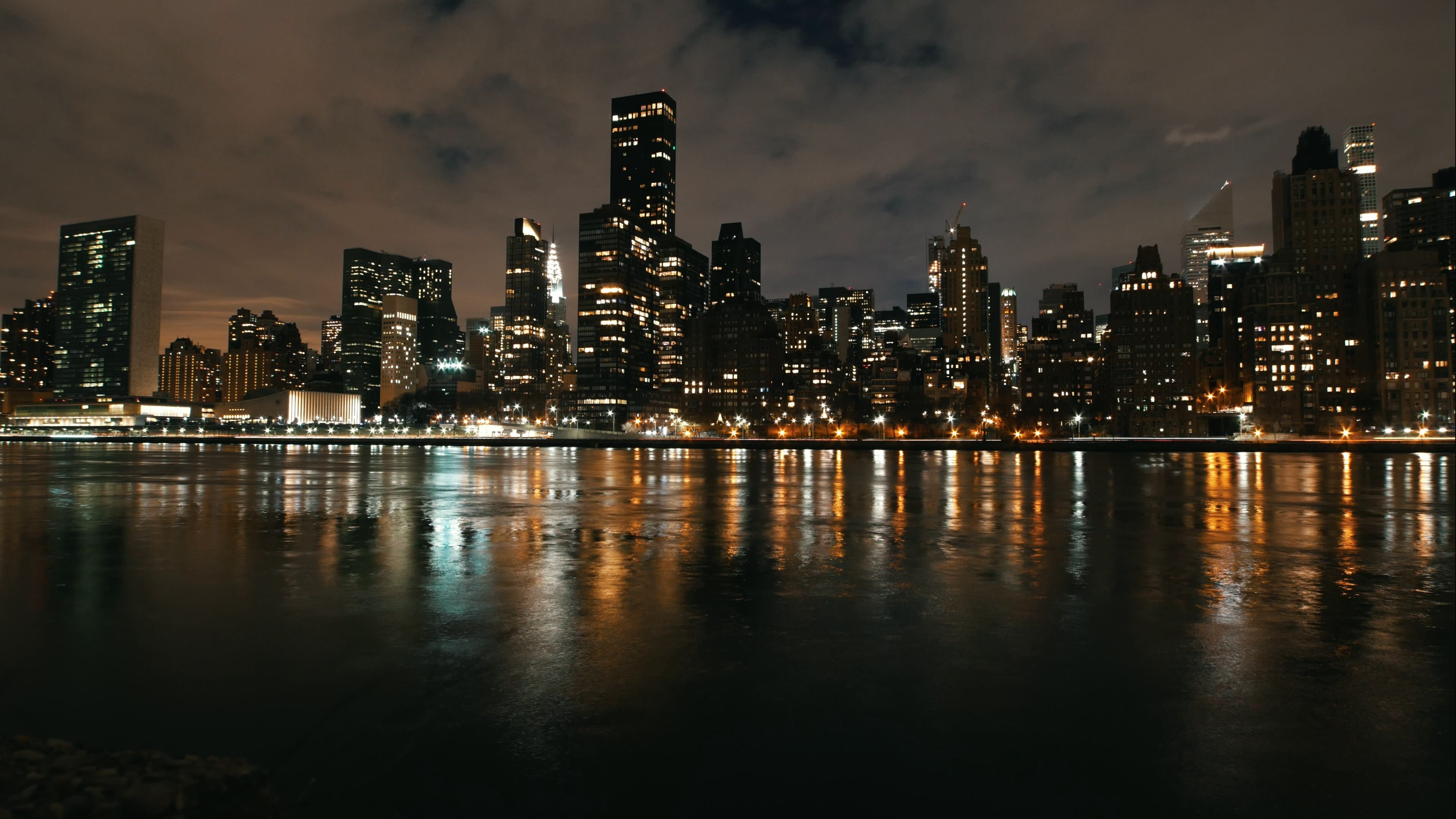 Night Skyline, Travels, Timelapse, Manhattan Skyscrapers, 3840x2160 4K Desktop