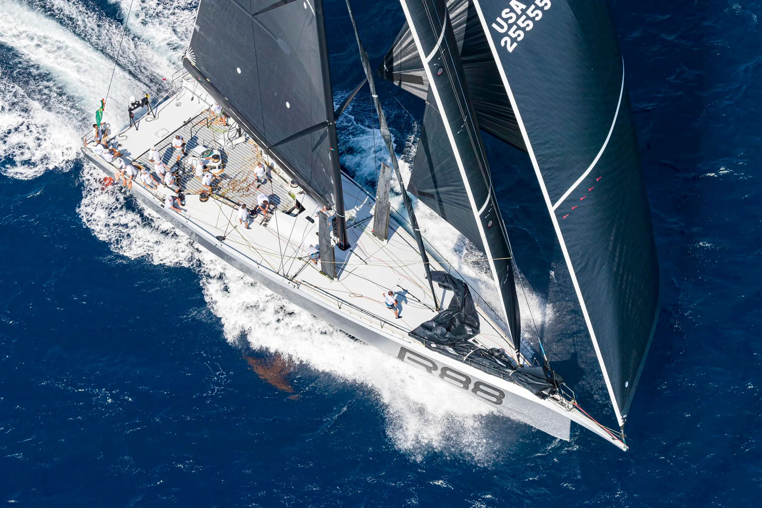 Yacht Racing: Maxi Yacht Rolex Cup, Porto Cervo, Rambler 88, Sailboats competition. 2500x1670 HD Background.