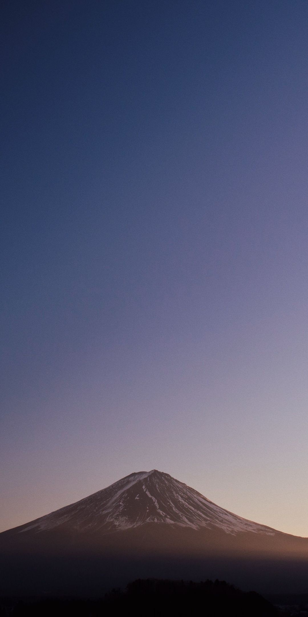 Mount Fuji magnificence, Blue sky backdrop, Minimalistic wallpapers, Stunning views, 1080x2160 HD Phone