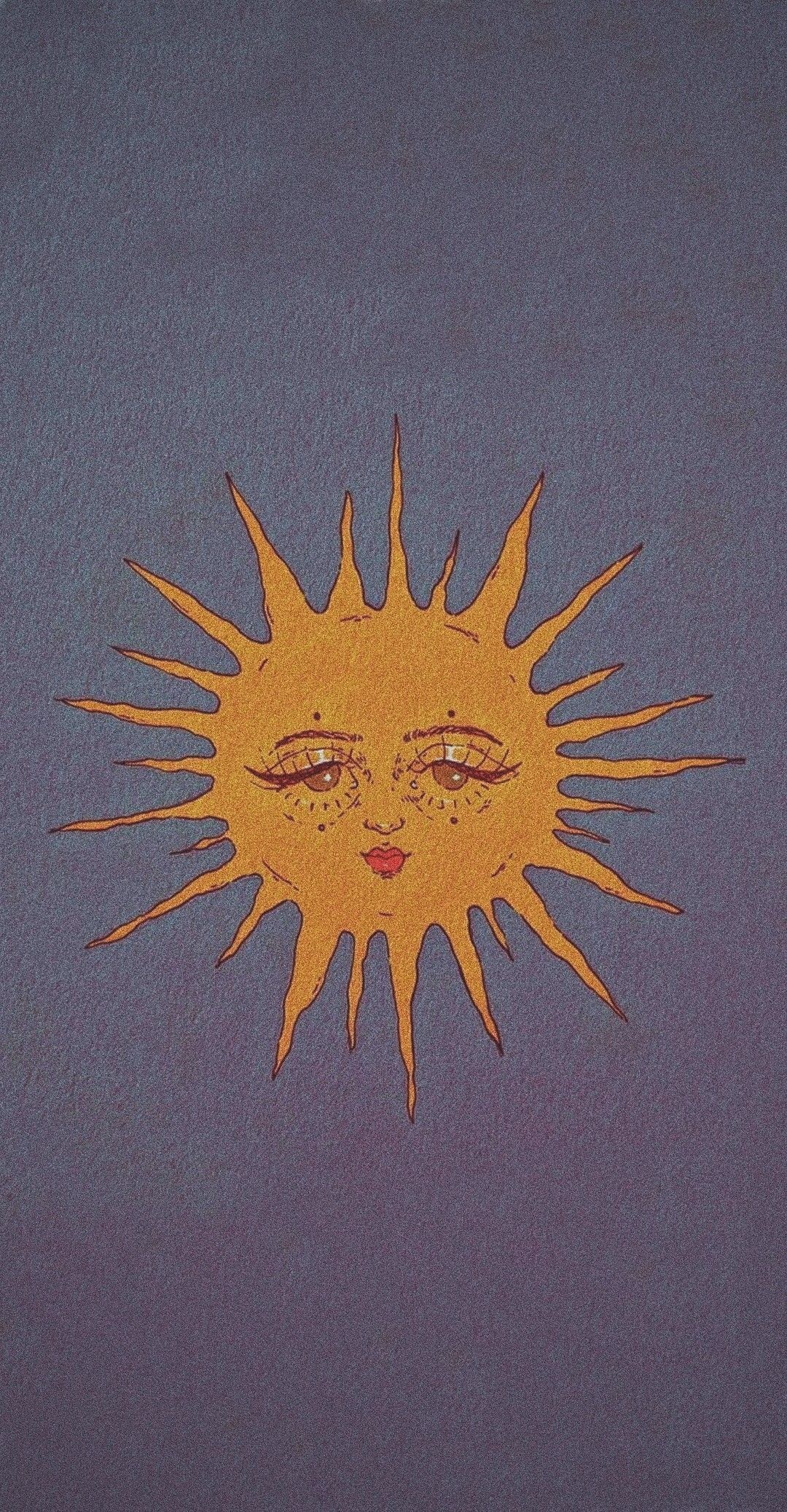 Sun, Indie Art Wallpaper, 1080x2080 HD Handy