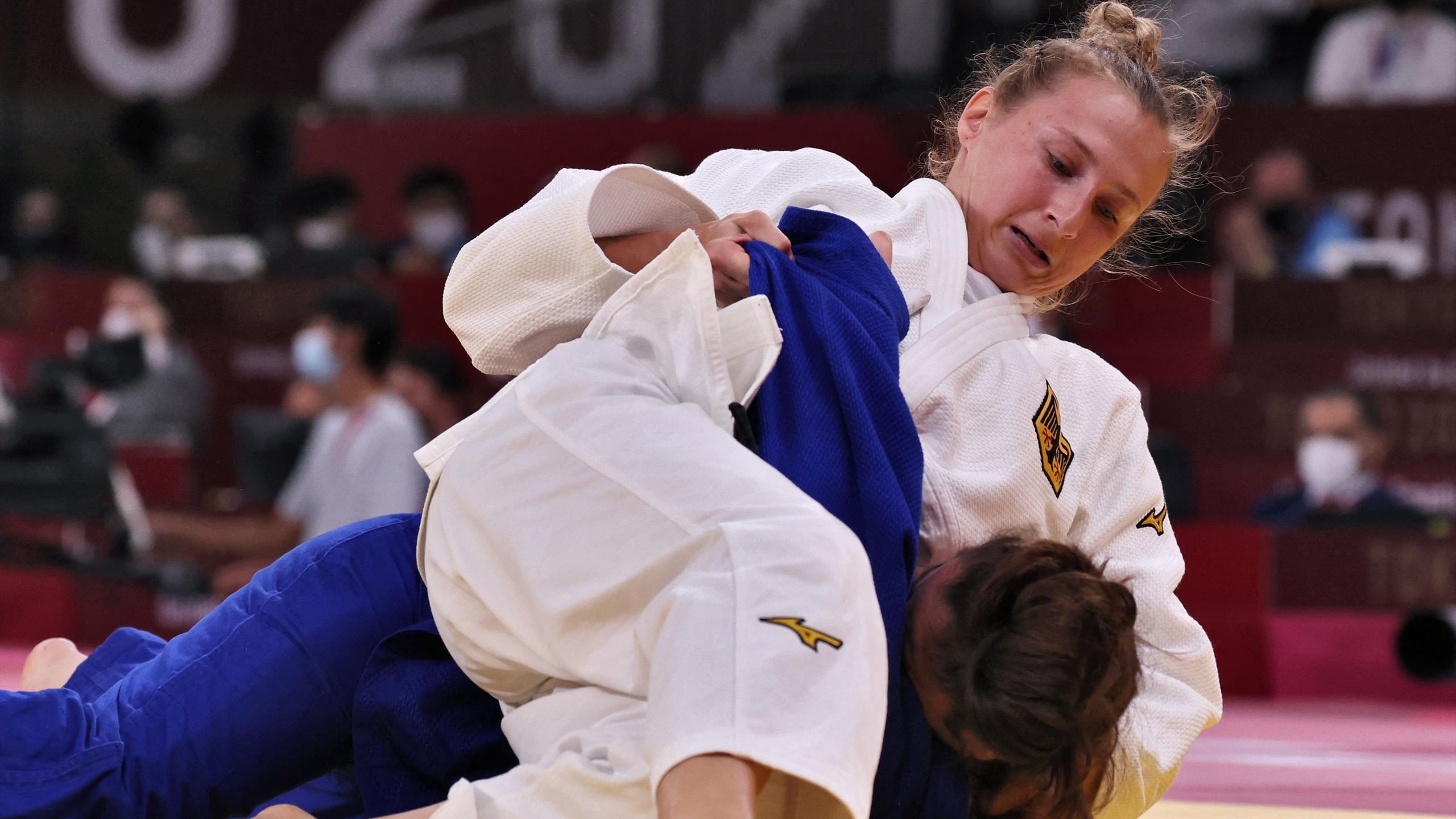 Judo: Martyna Trajdos, A German judoka, 2015 European Judo Championships gold medalist. 2560x1440 HD Background.