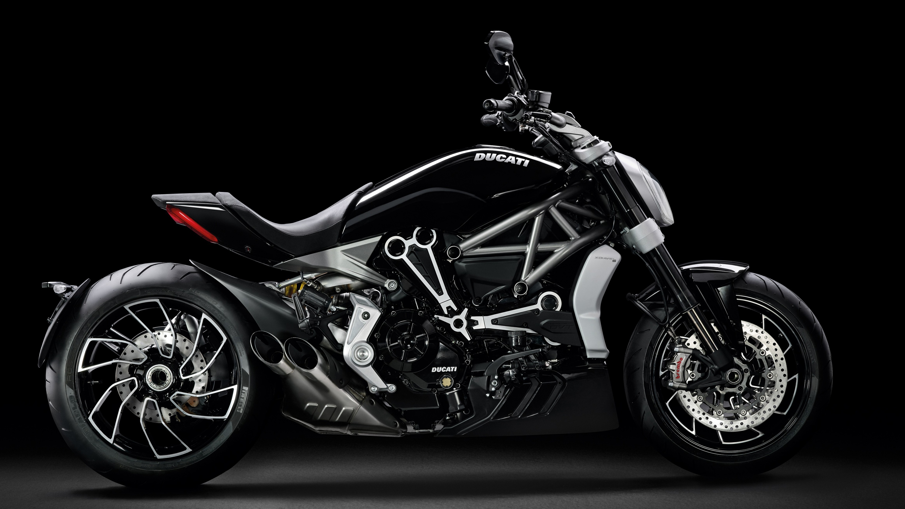 Ducati XDiavel, Dark background, Stylish cruiser motorcycle, Striking design, 3840x2160 4K Desktop
