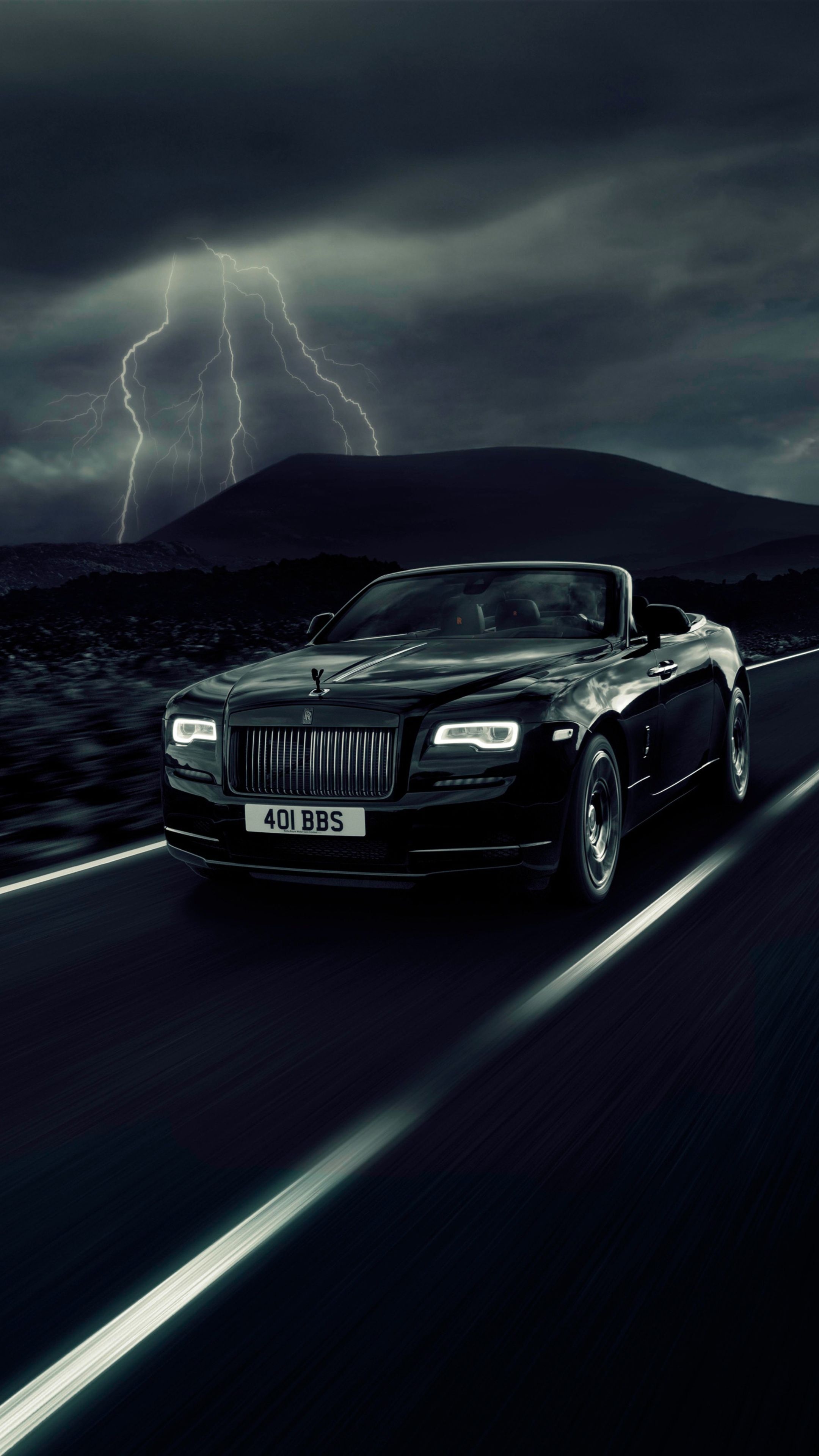 Rolls-Royce Dawn Black Badge, Luxury on wheels, Luxurious cabins, Black badge edition, 2160x3840 4K Handy