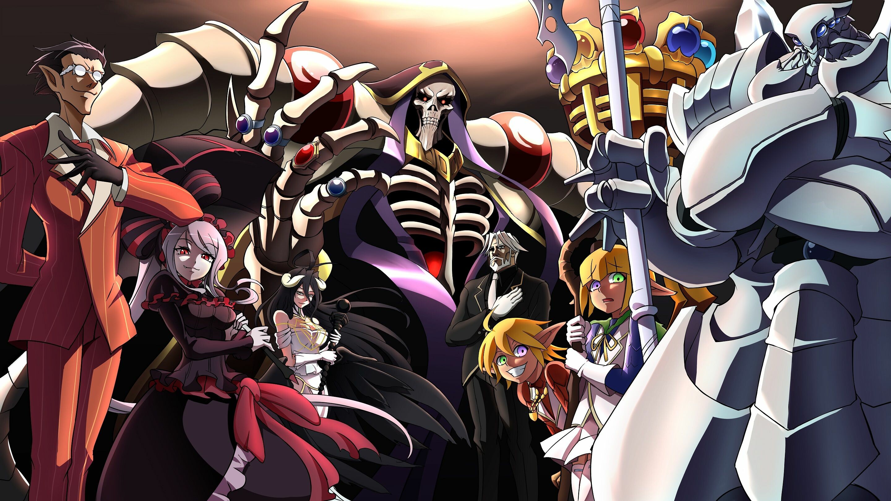 Overlord: Anim, The opening theme is "Clattanoia" by OxT, Ainz Ooal Gown. 2880x1620 HD Background.
