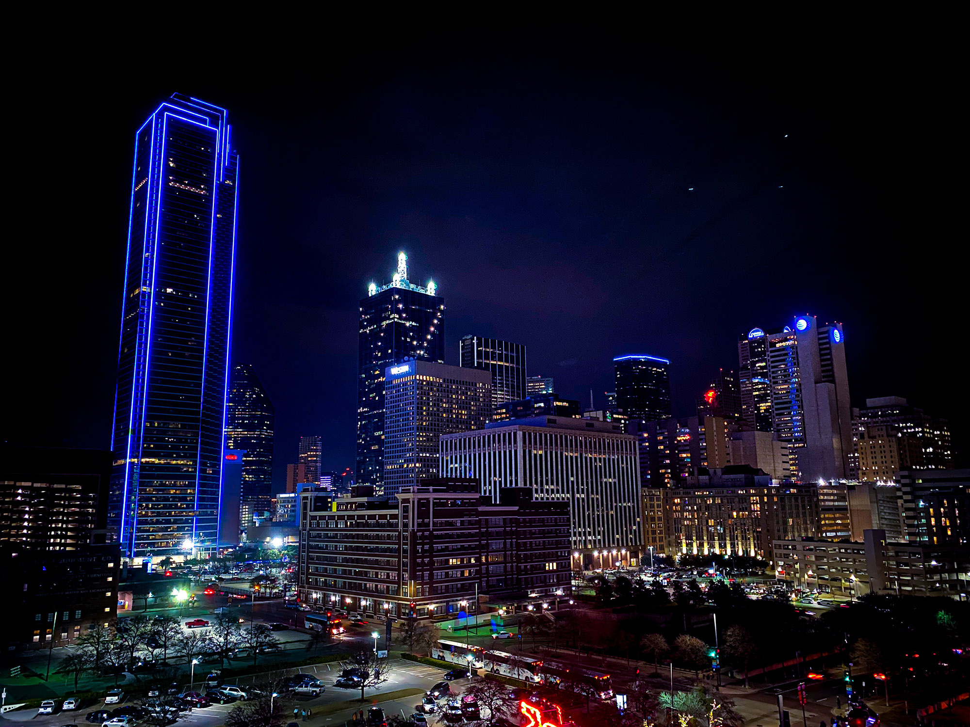 Dallas skyline, Night view, CBD companies, Starting a business, 2000x1500 HD Desktop