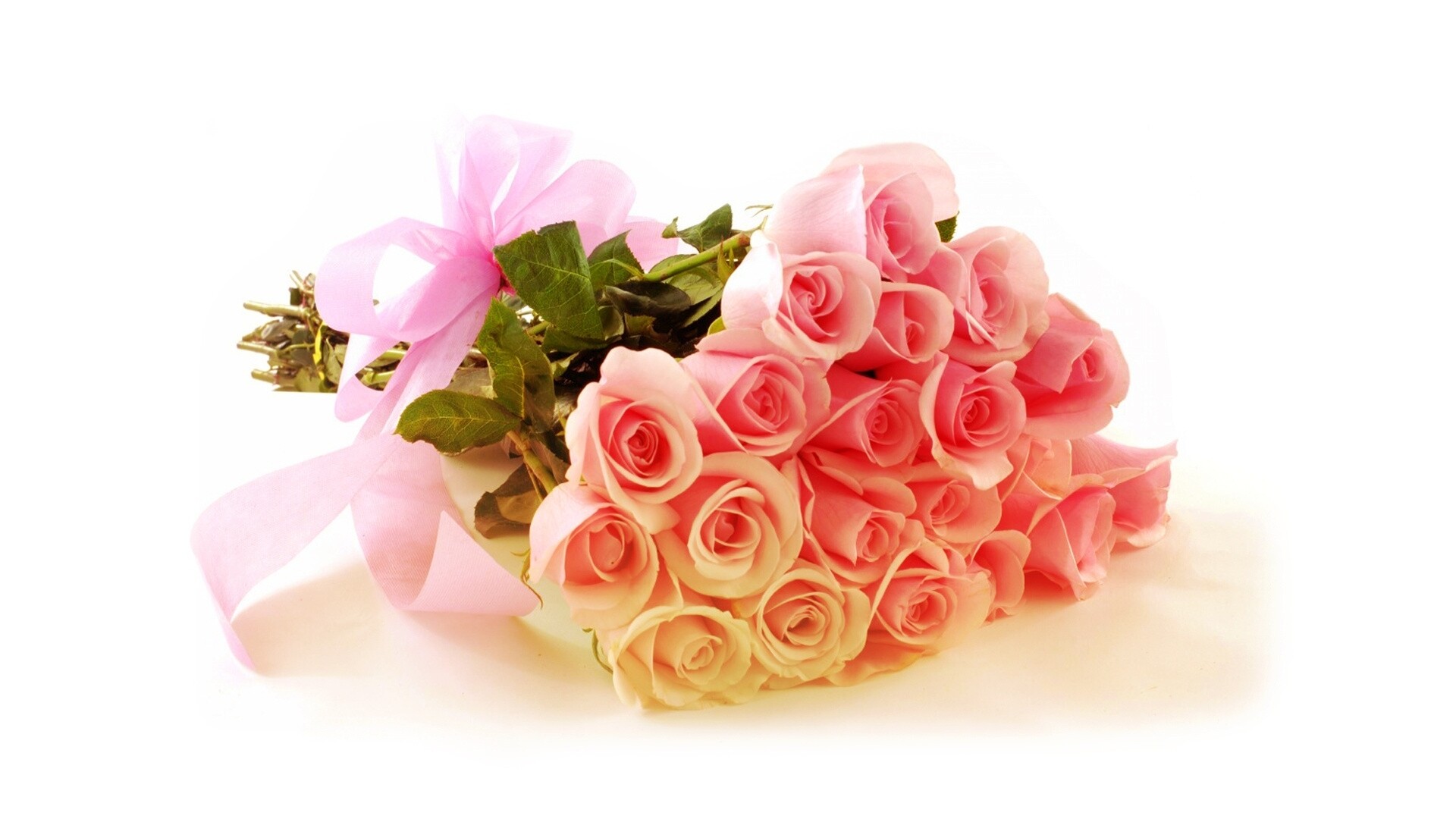 Flower Bouquet: Garden roses, Flowers cut and tied together. 1920x1080 Full HD Background.