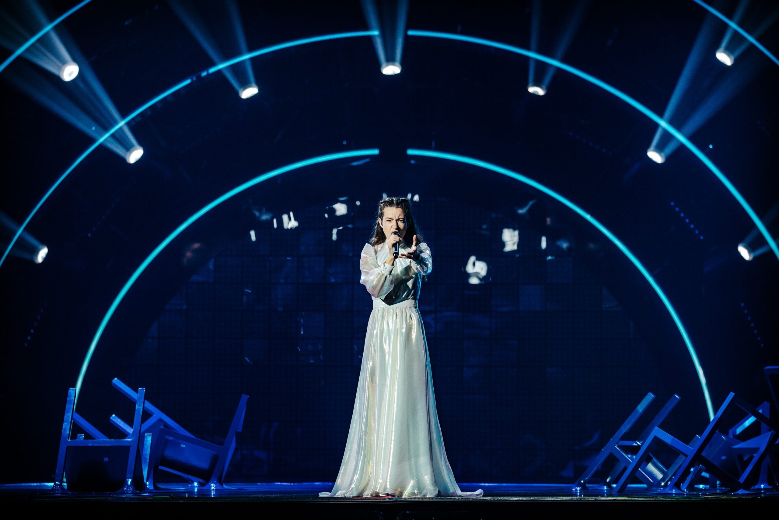 Amanda Georgiadi Tenfjord, Greek singer, Semi-final one, Jury show, 2560x1710 HD Desktop