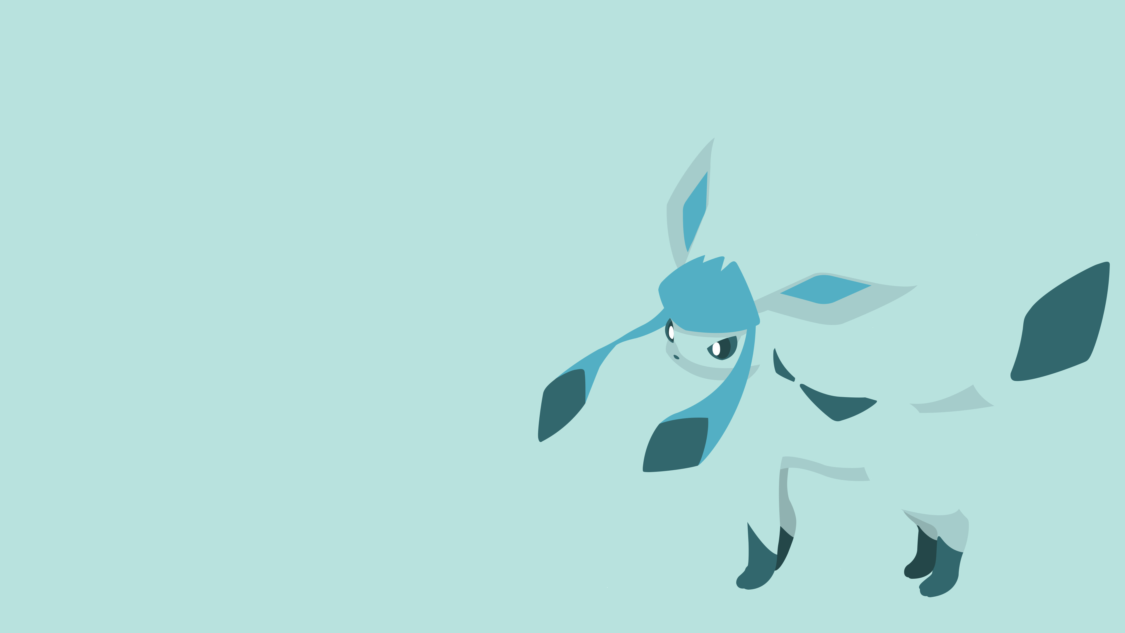 Glaceon: An Ice type Pokemon introduced in Generation 4, Known as the Fresh Snow Pokemon. 3840x2160 4K Wallpaper.
