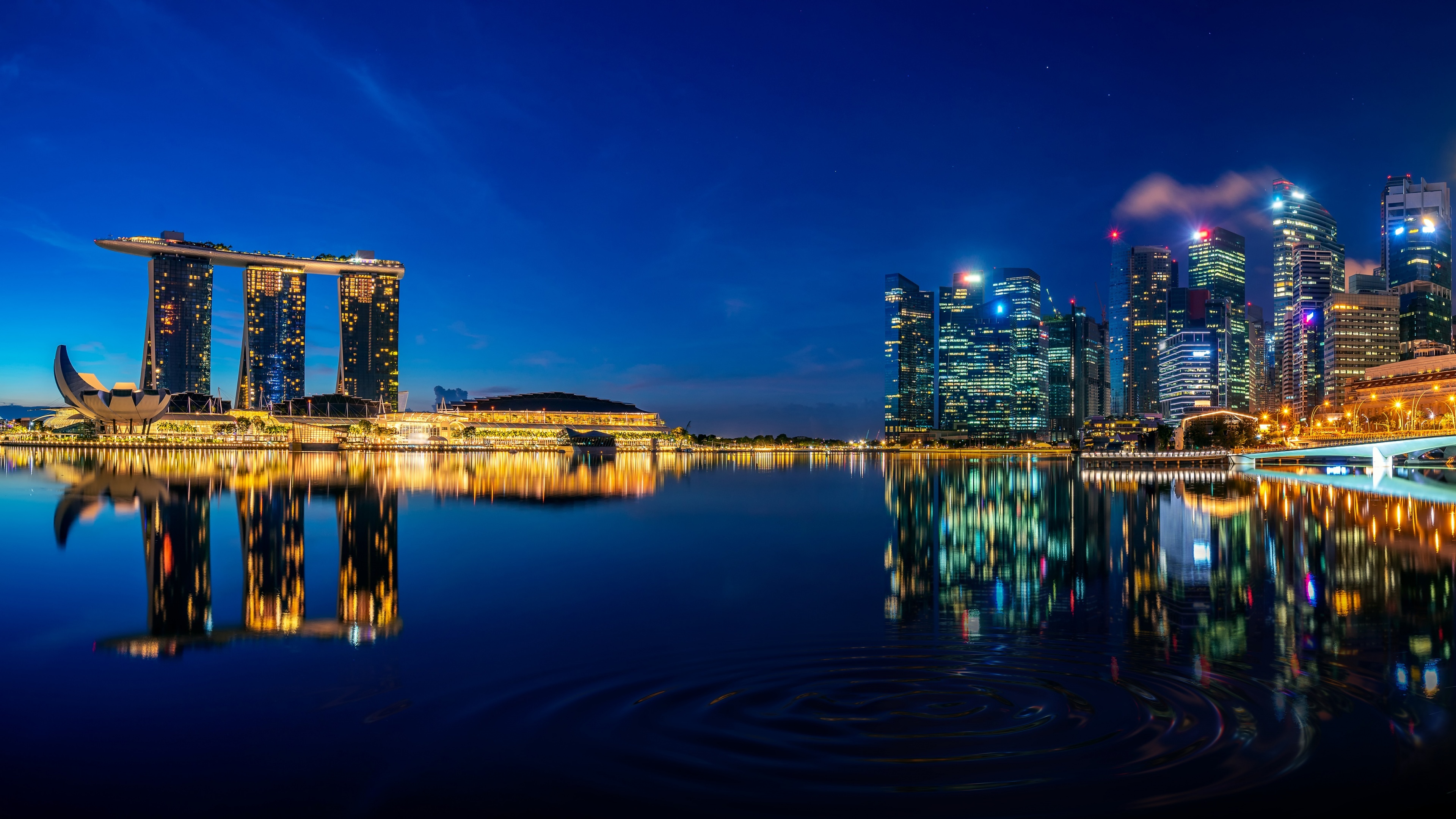 Singapore Skyline, Marina Bay Sands, Downtown Cityscape, 3840x2160 4K Desktop