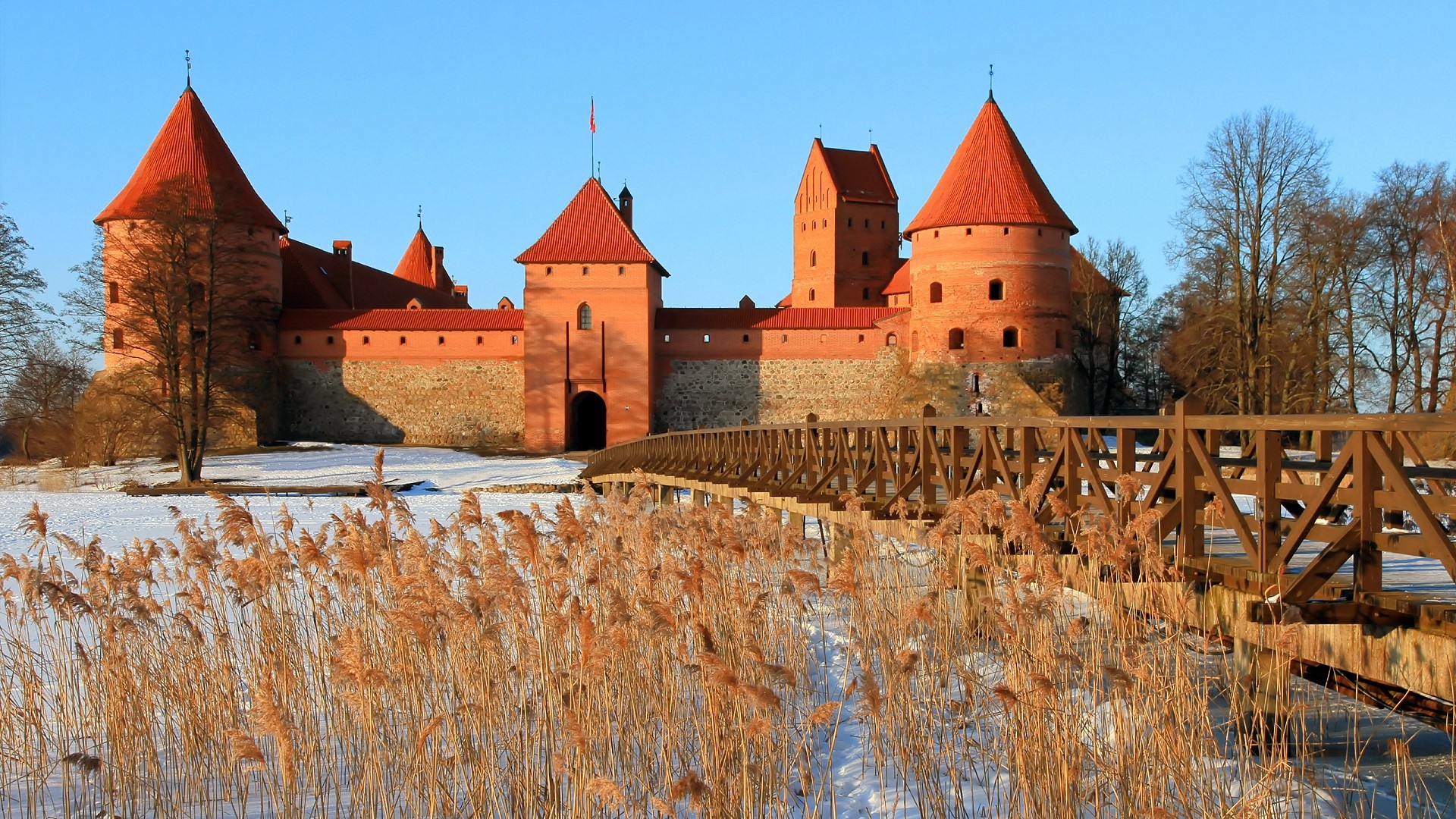 Lithuania travels, Castles lithuania trakai, Hd desktop mobile, 1920x1080 Full HD Desktop