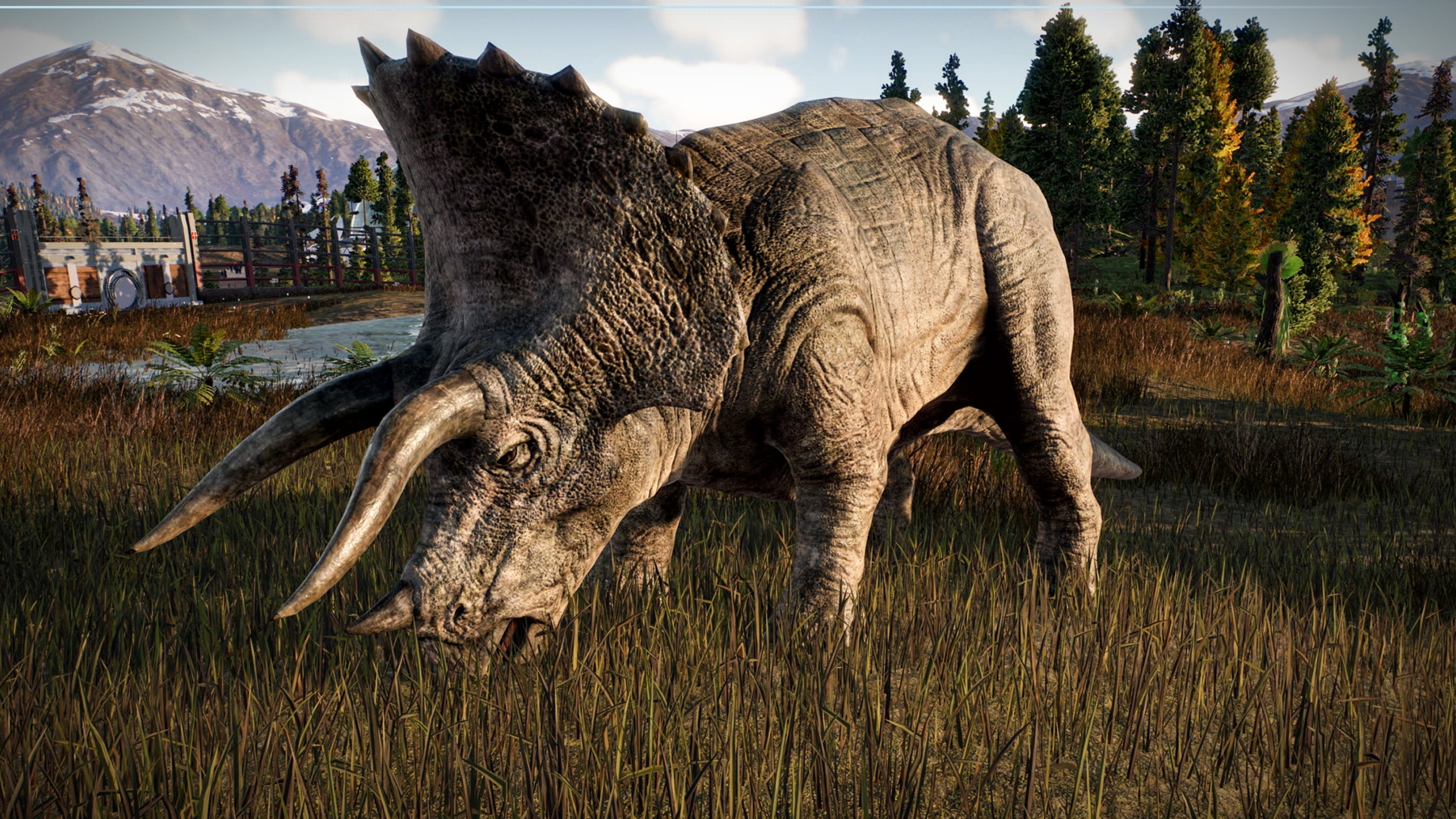 Triceratops, Jurassic World Evolution 2, Video game trailers, Dinosaur theme, 3840x2160 4K Desktop