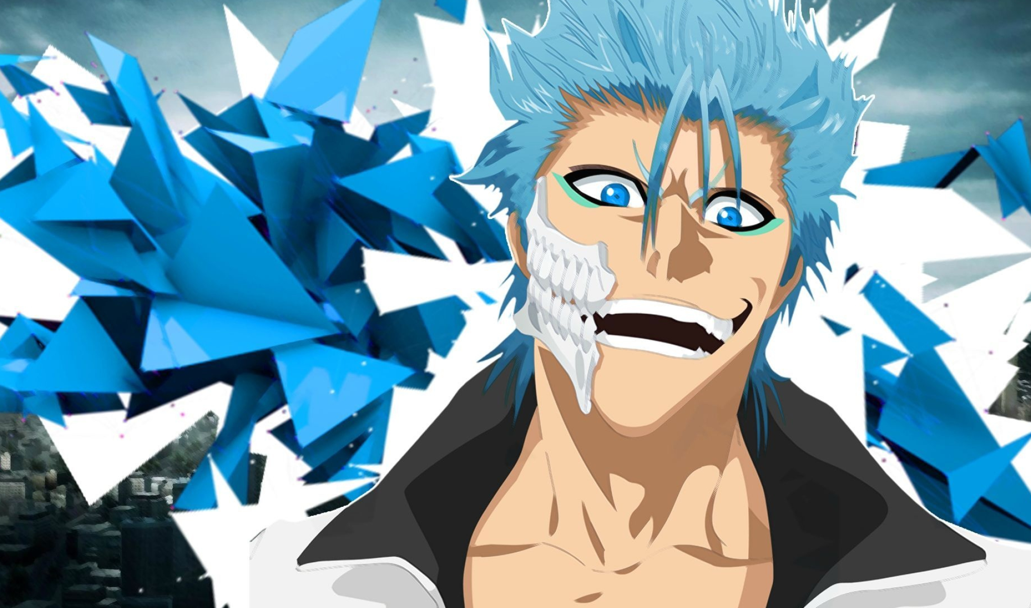 Grimmjow Jaggerjack: Bleach, The popular manga about defending humans from evil spirits and guiding departed souls to the afterlife. 2050x1210 HD Background.