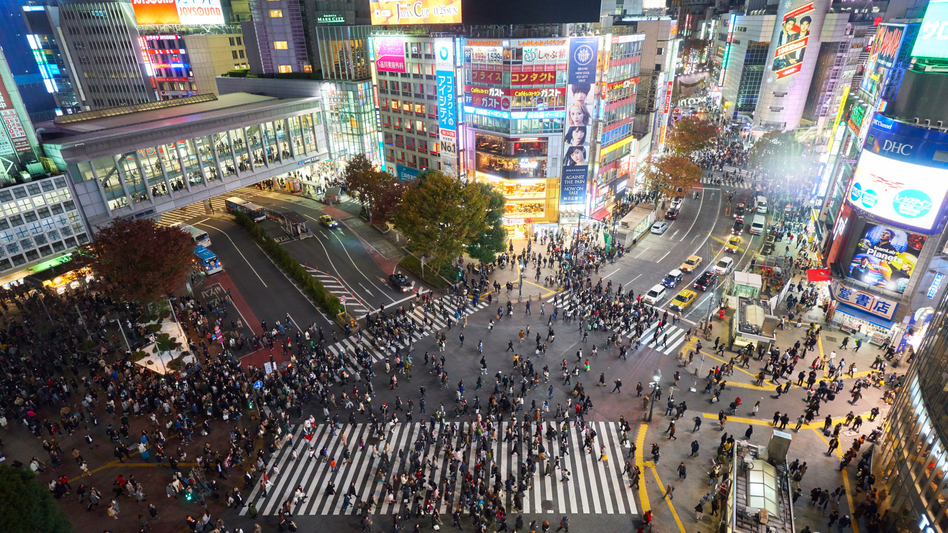 Tokyo streets, Pedestrian human, Urban city, Intersection view, 1920x1080 Full HD Desktop