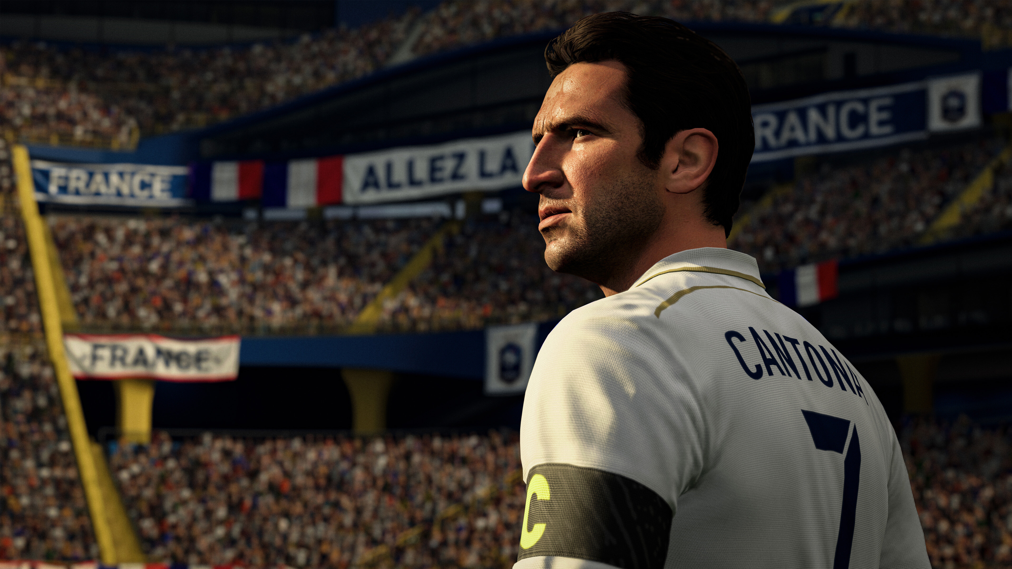 FIFA: Ultimate Team features 100 icon players, Eric Cantona. 3840x2160 4K Background.