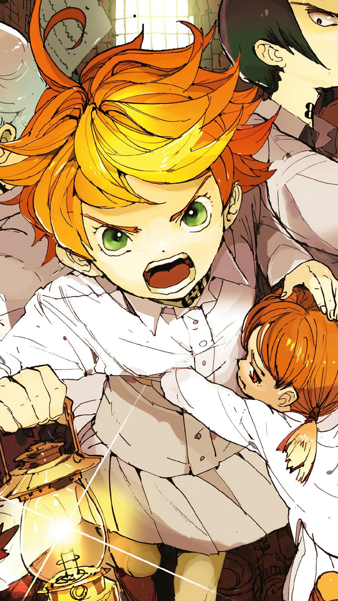 The Promised Neverland: The anime series was awarded "Best Fantasy" at 2020 Crunchyroll Anime Awards. 1080x1920 Full HD Background.
