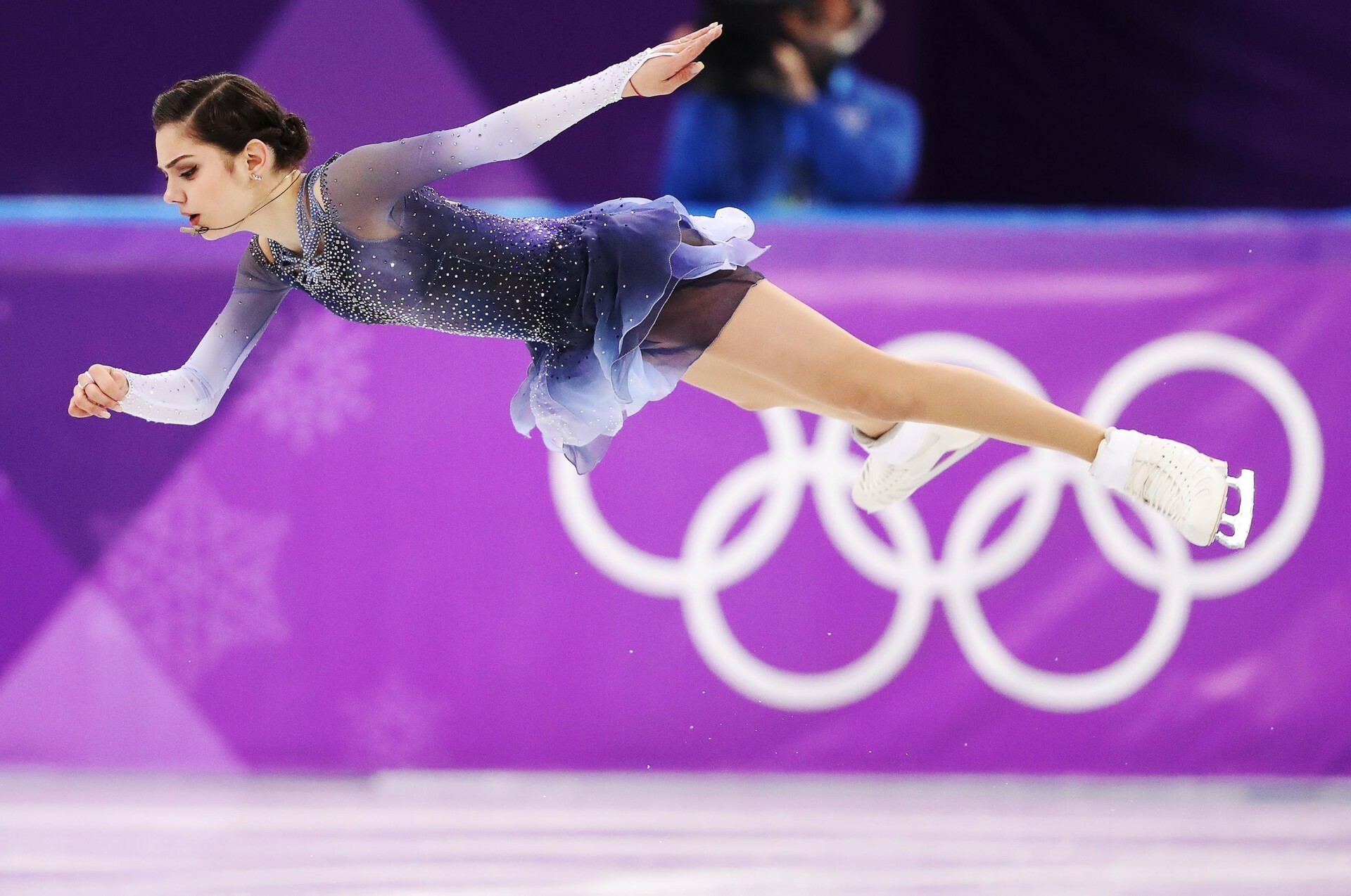 Evgenia Medvedeva: She earned an Olympic silver medal at the 2018 Winter Olympics. 1920x1280 HD Background.