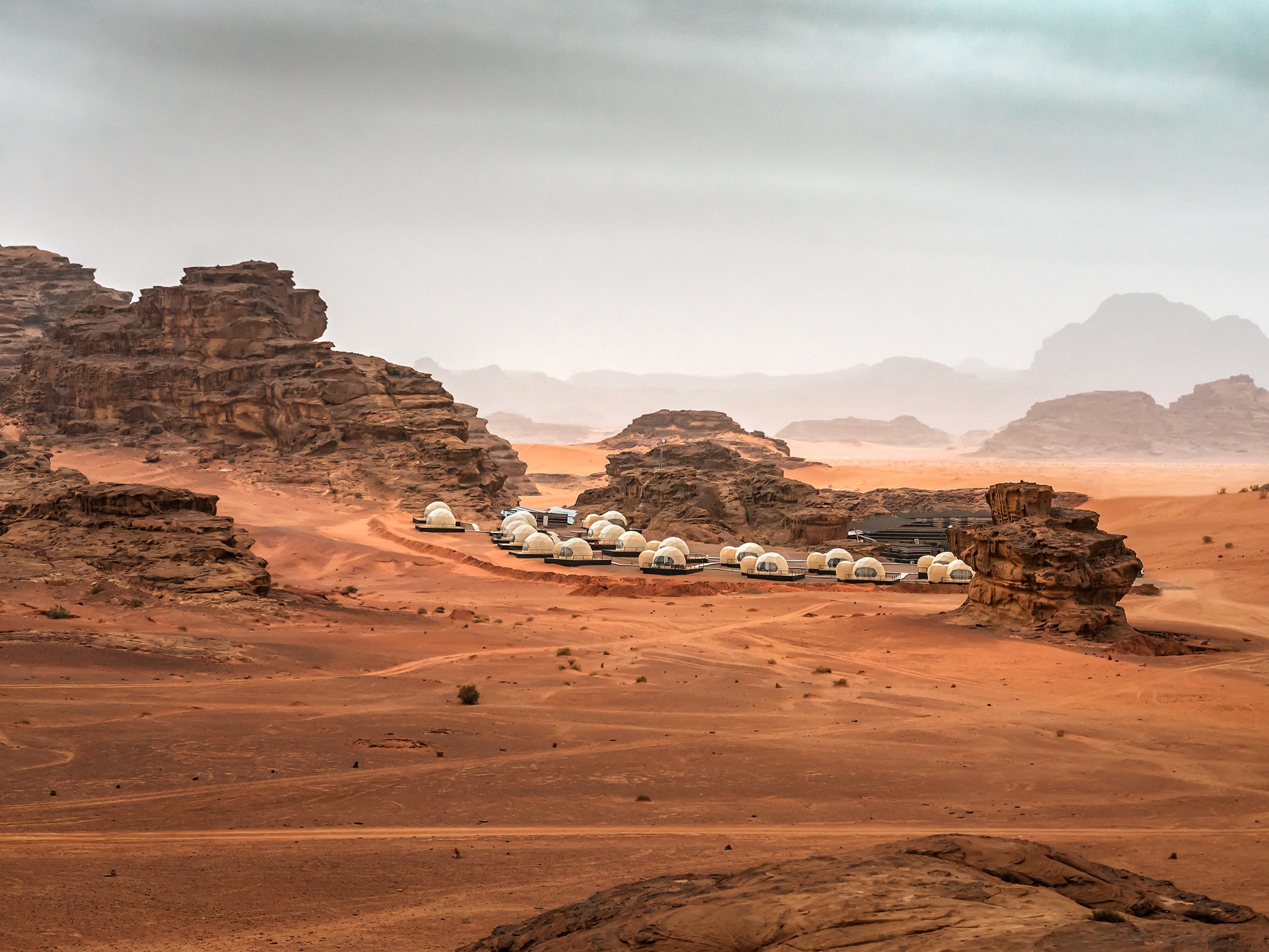 Wadi Rum Village, Martian landscapes, Adventurous Jordan, Unique accommodation, 2680x2010 HD Desktop