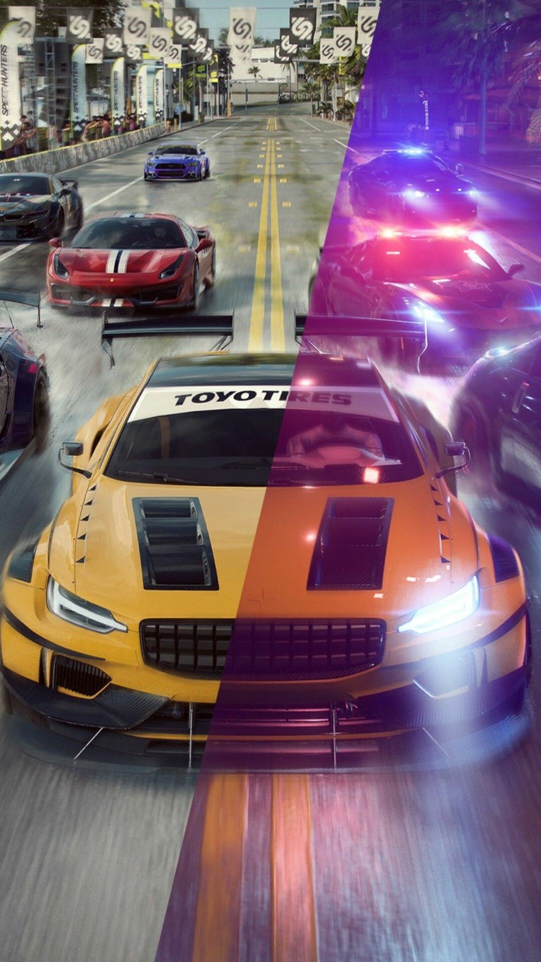 Need for Speed: NFS: Heat, A 2019 racing video game developed by Ghost Games. 1080x1920 Full HD Wallpaper.