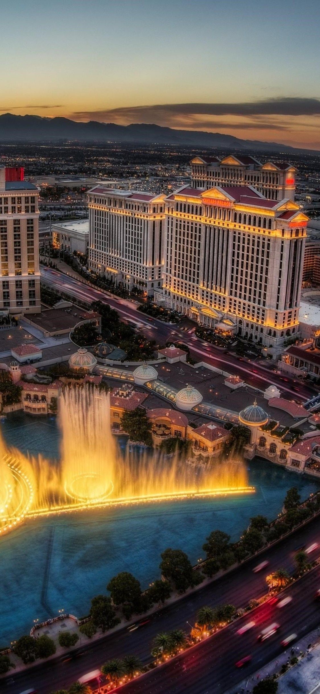 Las Vegas Skyline, Travels, iPhone wallpapers, Backgrounds, 1130x2440 HD Phone