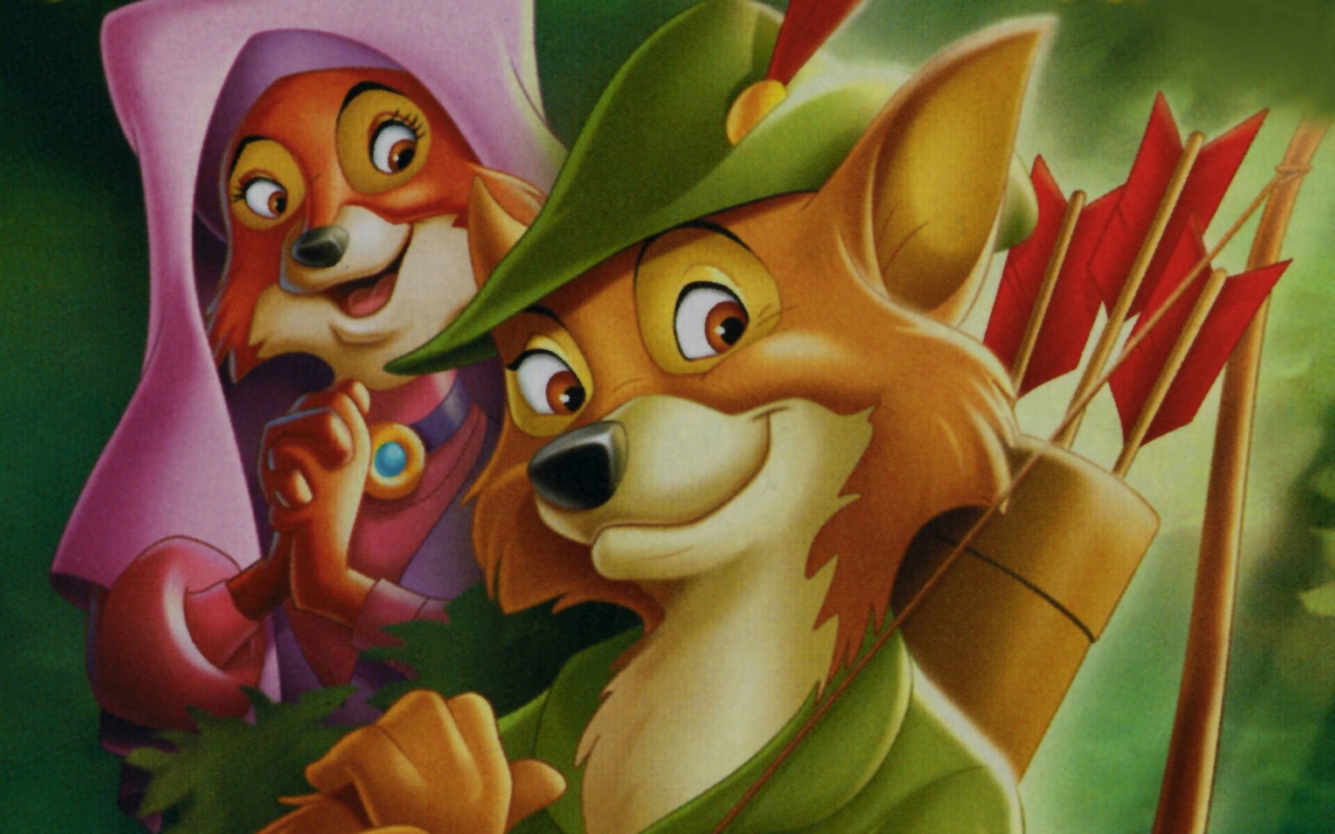 Robin Hood (Cartoon): Produced and directed by Wolfgang Reitherman, Animated film. 1920x1200 HD Wallpaper.