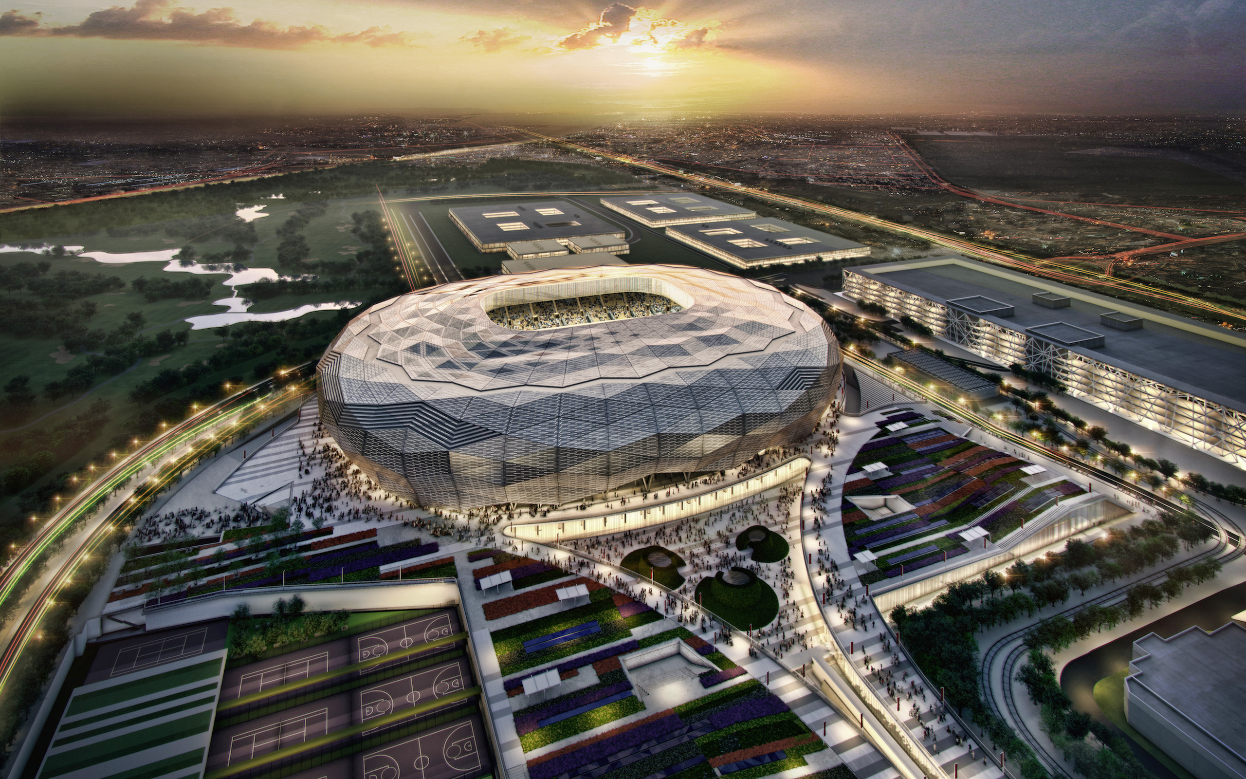 Qatar foundation stadium, Stars League arena, Fifa World Cup 2022, Sports infrastructure, 2560x1600 HD Desktop