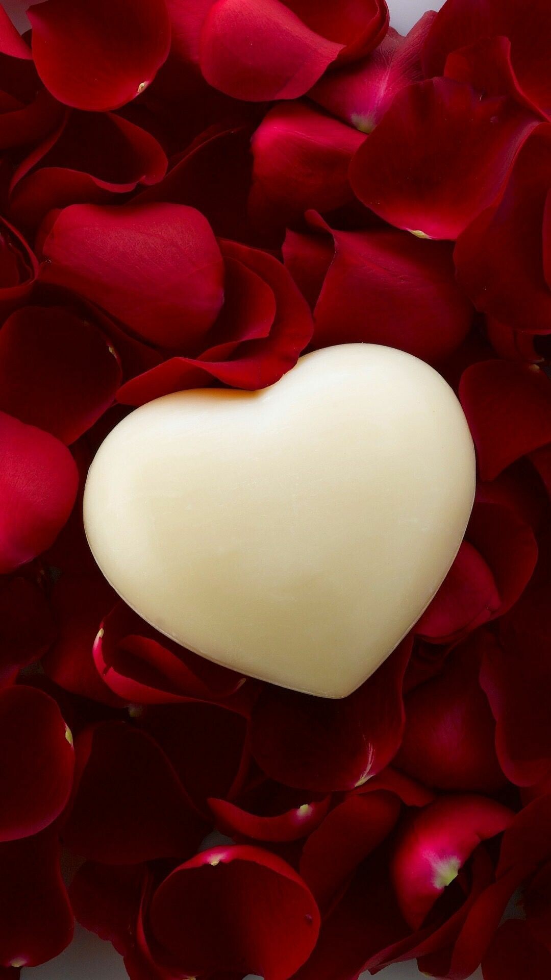 Heart: Romantic, Love, Petals, Roses. 1080x1920 Full HD Wallpaper.