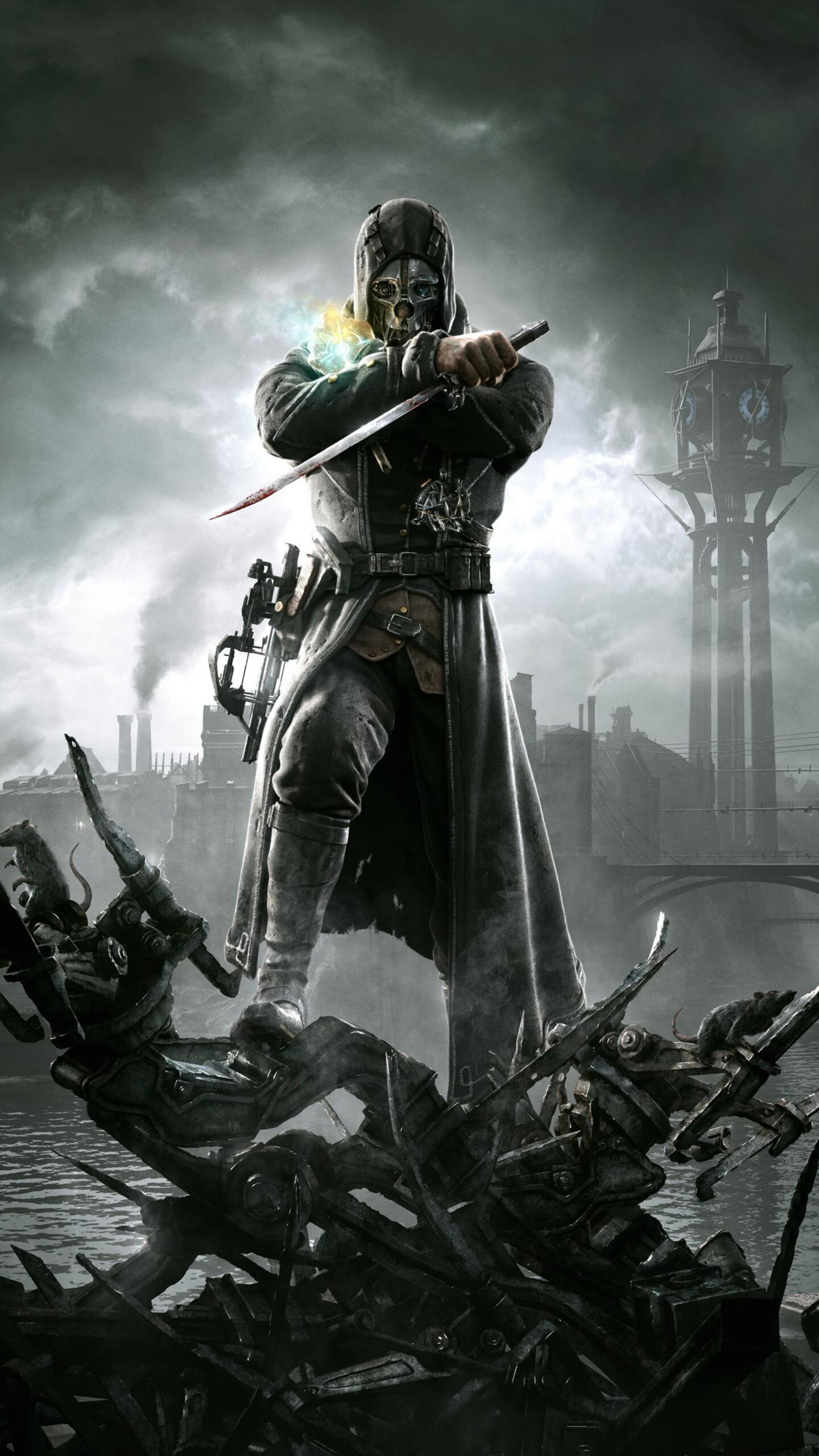Dishonored: A series of action-adventure games played from a first-person perspective, Corvo. 1440x2560 HD Wallpaper.