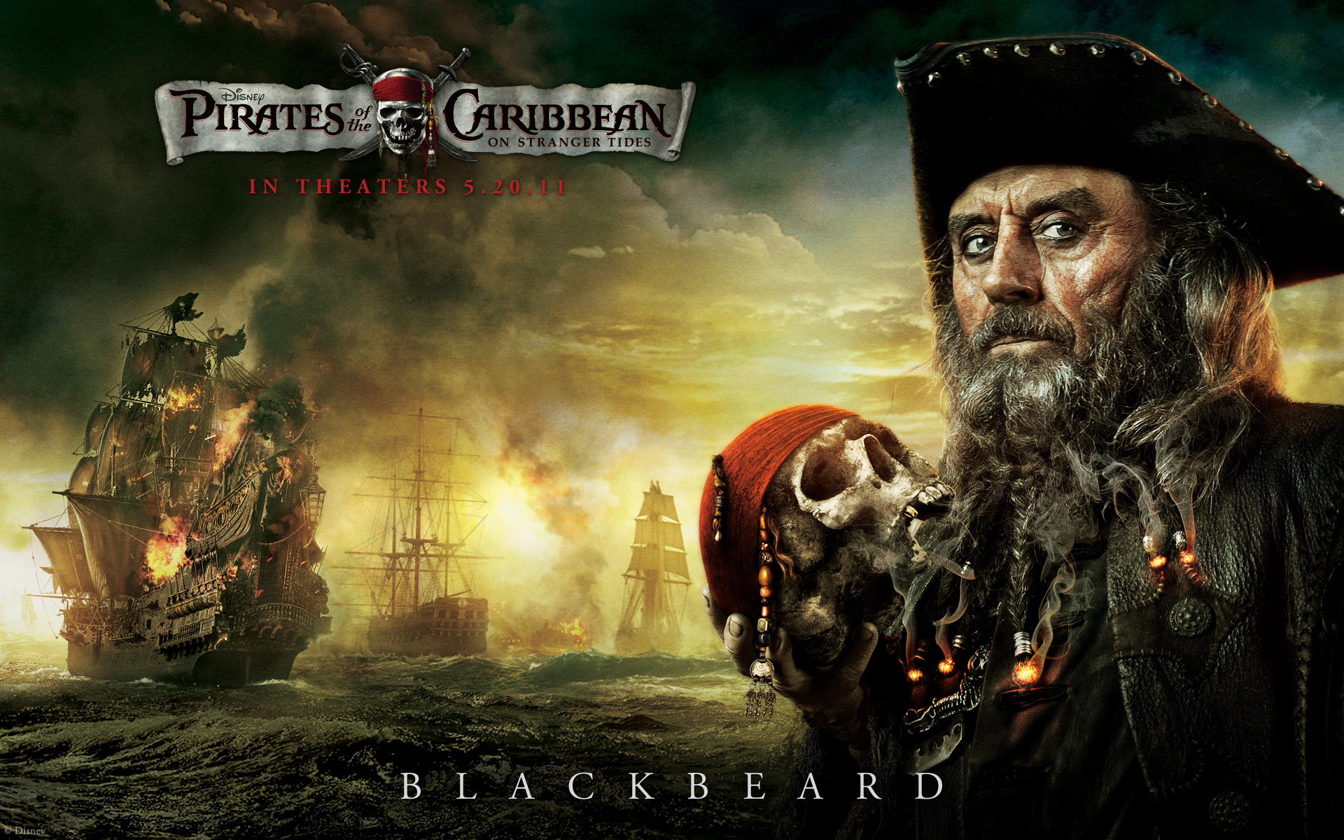 Blackbeard, Pirates of the Caribbean, Desktop wallpaper, 1920x1200 HD Desktop