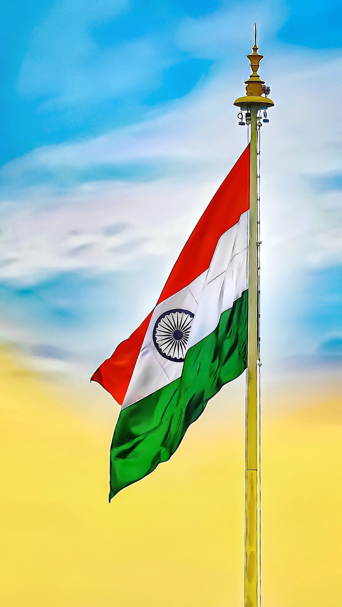Flag of India, Symbol of freedom, Patriotic pride, Tri-color glory, 1160x2050 HD Phone
