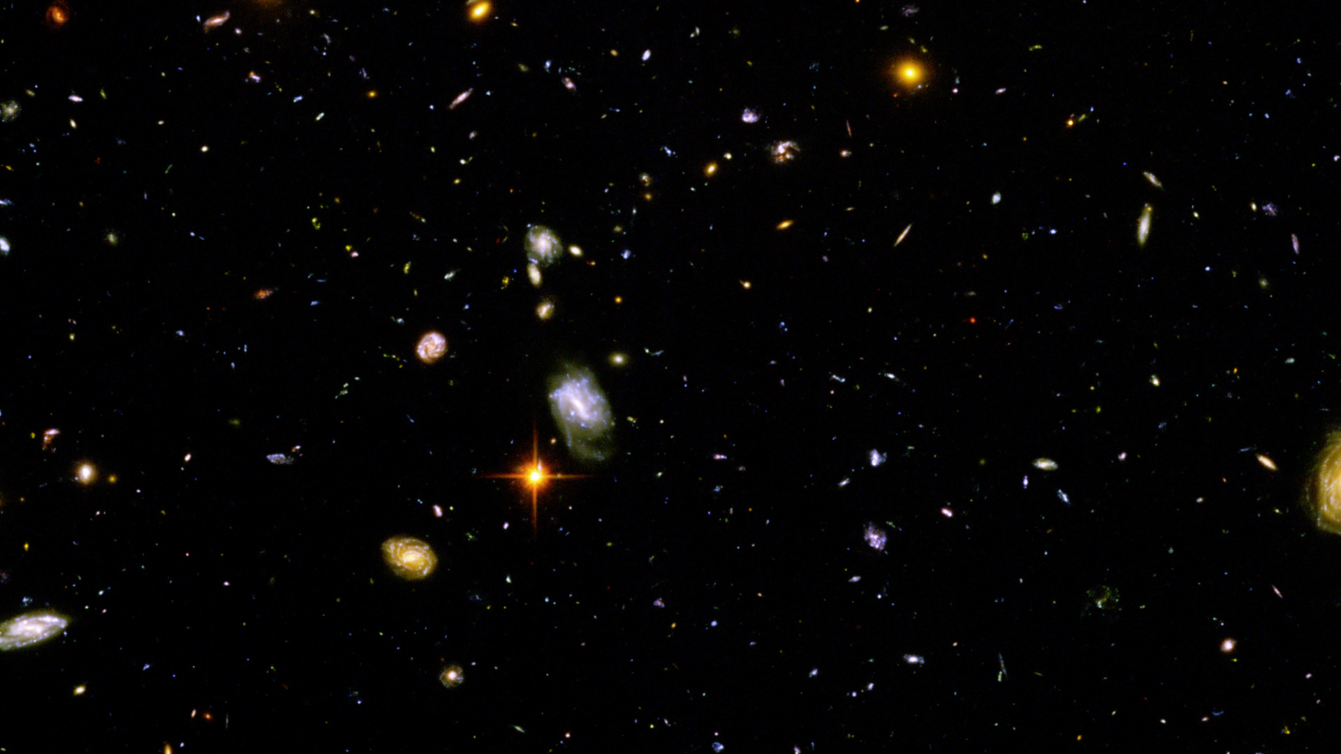Hubble Deep Field, Breath-taking space, Dual monitor wallpapers, Starry galaxies, 1920x1080 Full HD Desktop