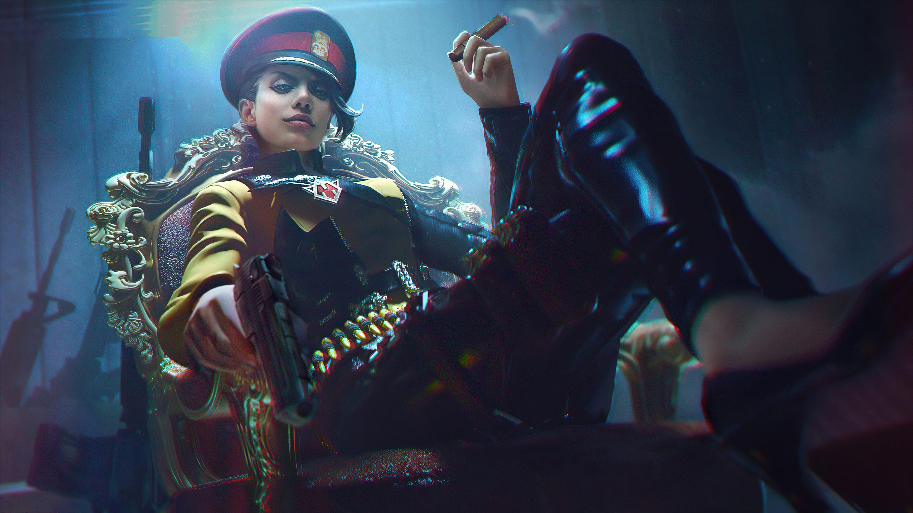 Paloma character, Free Fire HD wallpapers, Striking poses, Artistic images, 3840x2160 4K Desktop