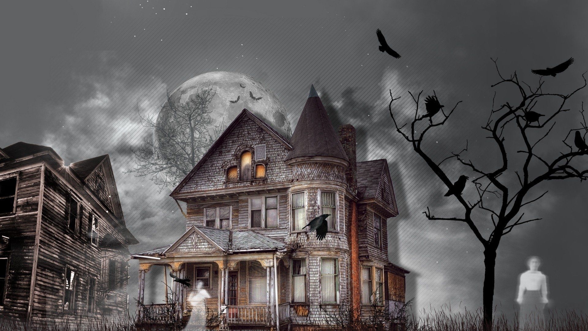 Haunted Mansion, Scary house, Mysterious beauty, 1920x1080 Full HD Desktop