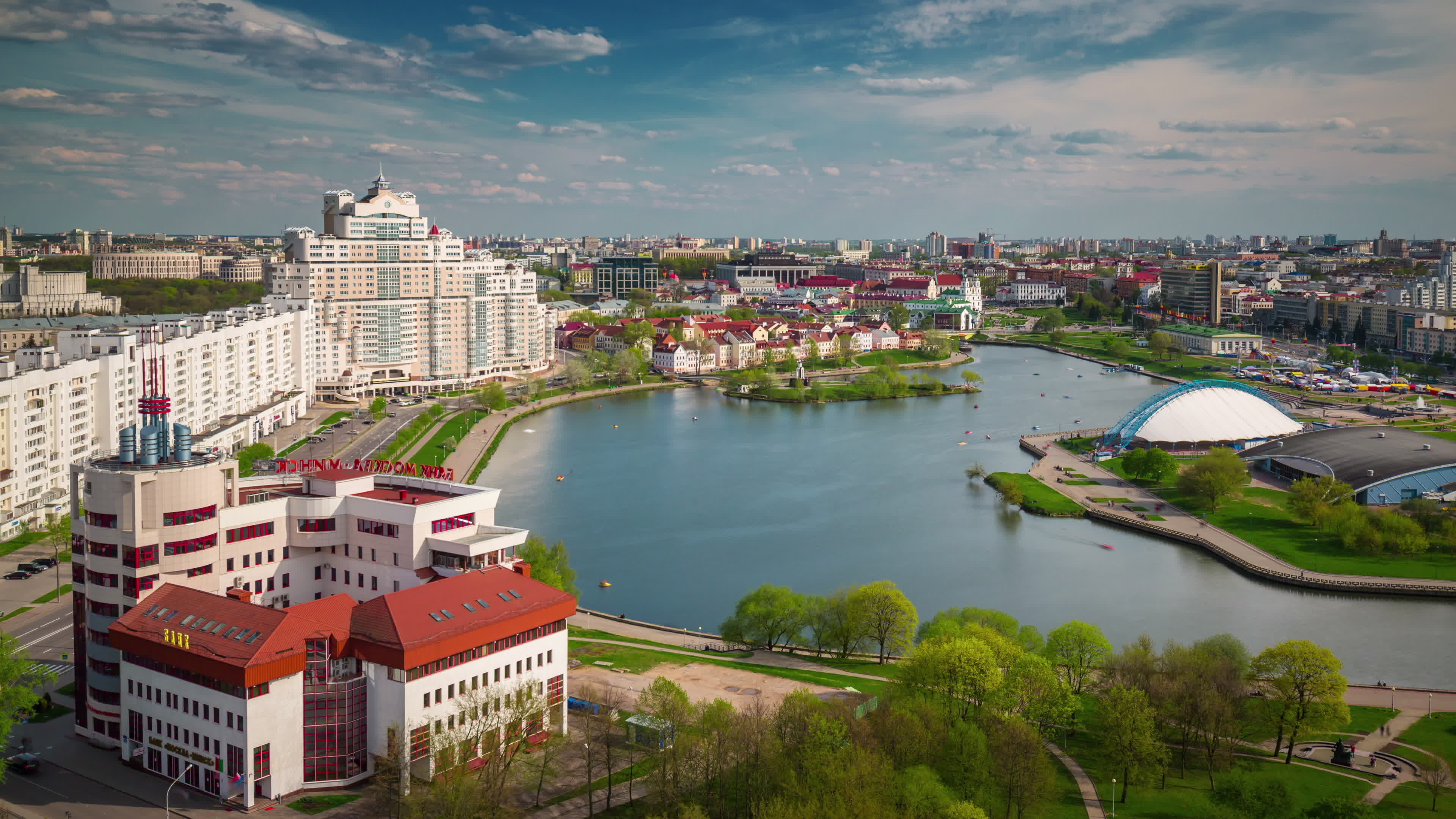 Minsk, Belarus, Travels, Nemiga River, 3840x2160 4K Desktop