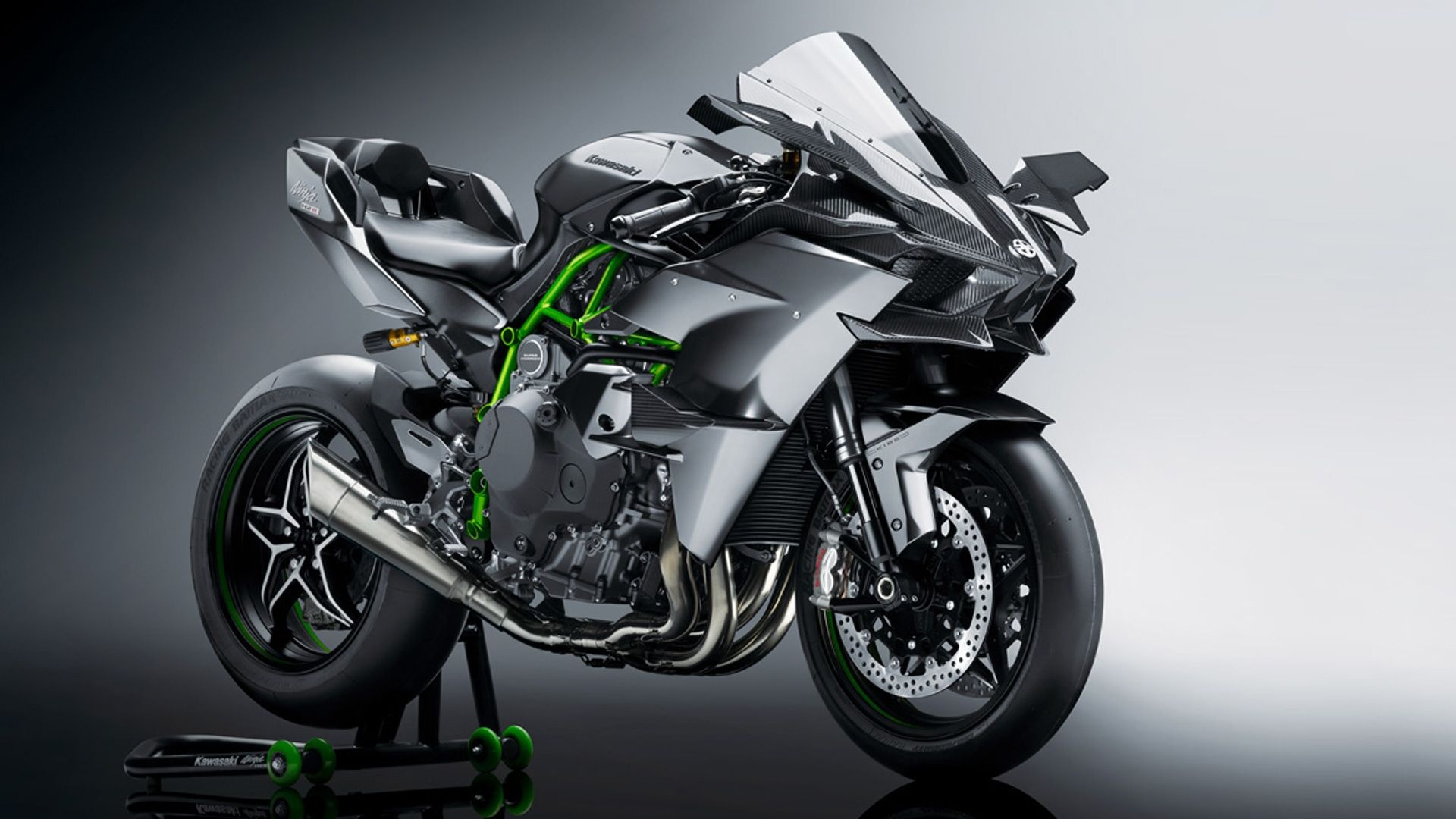 Kawasaki Ninja H2, Speed demon, Cutting-edge technology, Motorcycle power, 1920x1080 Full HD Desktop