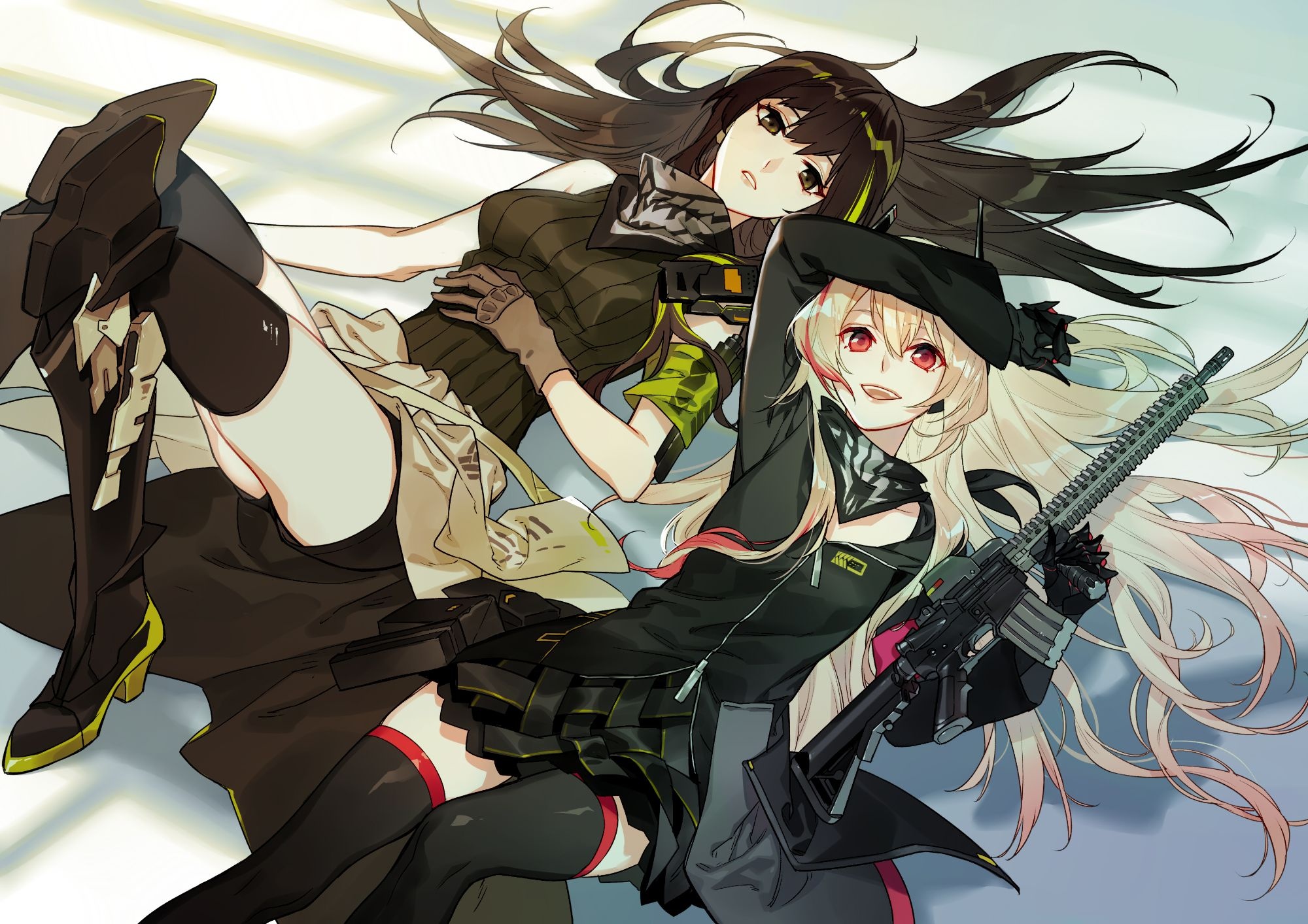 Girls' Frontline, Anime gun battles, Tactical strategy, Vibrant artwork, 2000x1420 HD Desktop