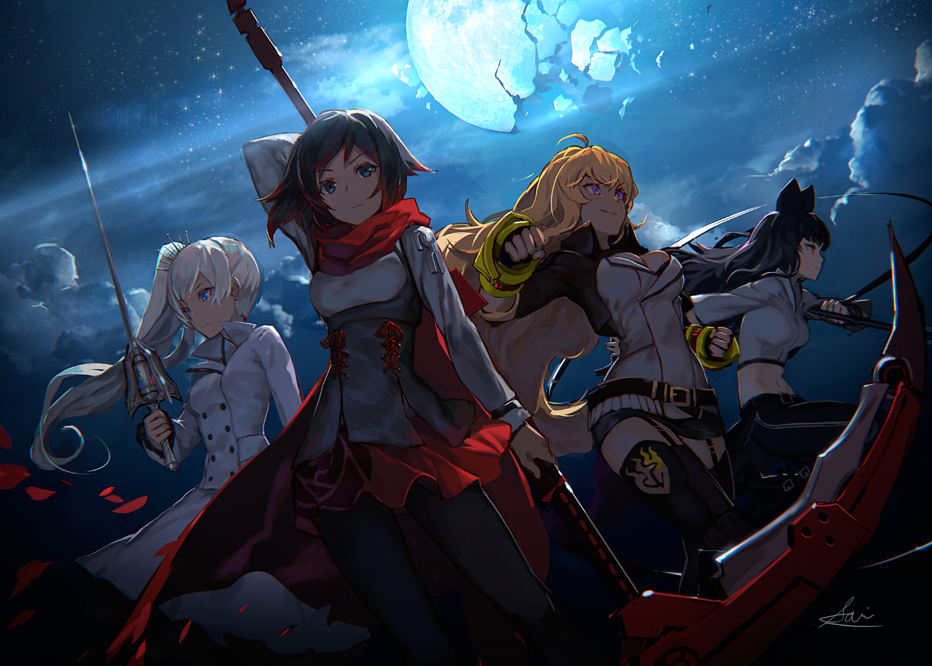 Anime fondness, RWBY showcase, Captivating visuals, Character expressions, Animated world, 1920x1380 HD Desktop