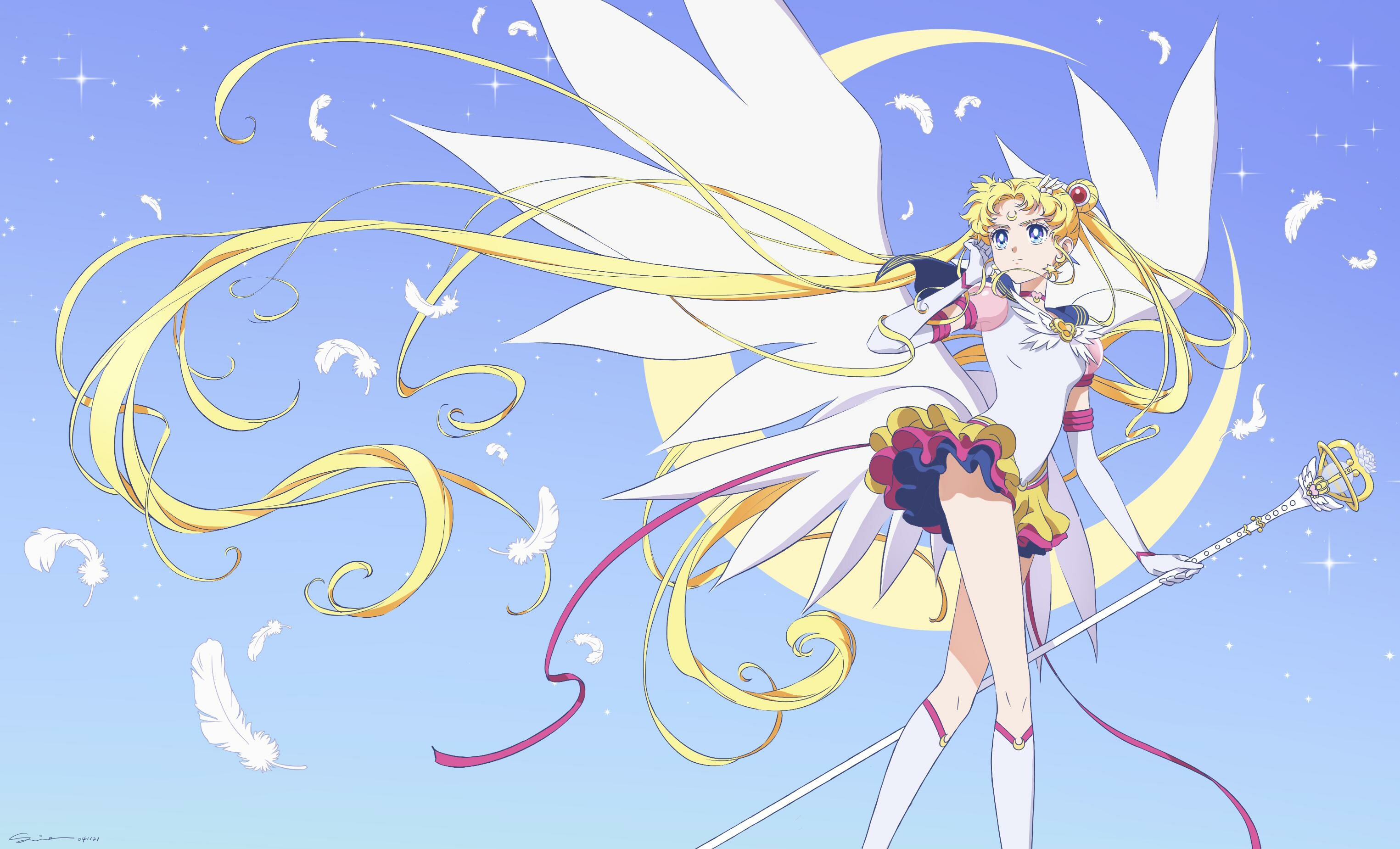 Sailor Moon Eternal: Usagi Tsukino, was reborn on Earth and re-awoke as the leader of the Sailor Senshi. 3050x1850 HD Wallpaper.