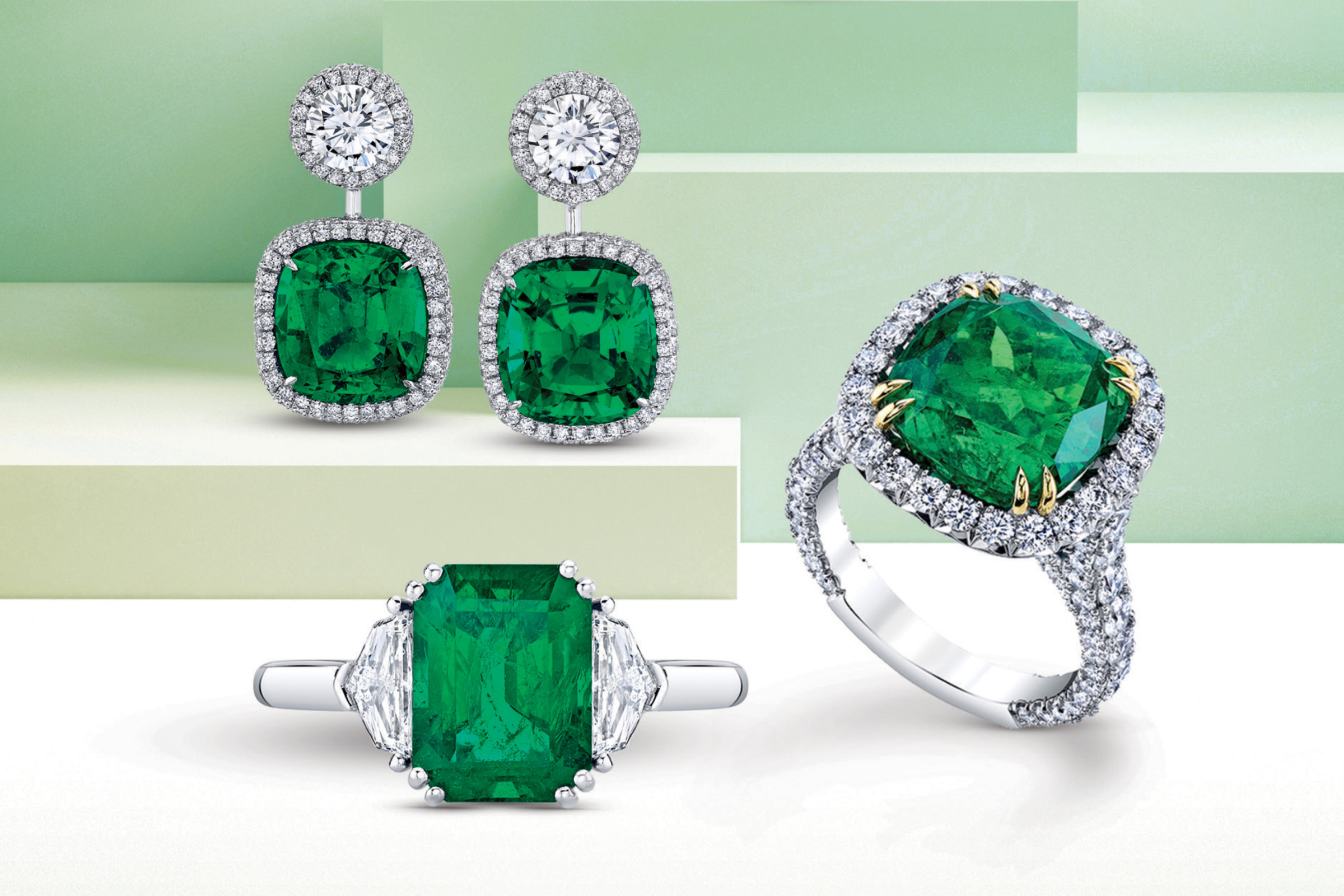 Wixon Jewelers' emerald selection, Timeless emerald jewelry, Artful living, Stylish elegance, 2400x1600 HD Desktop