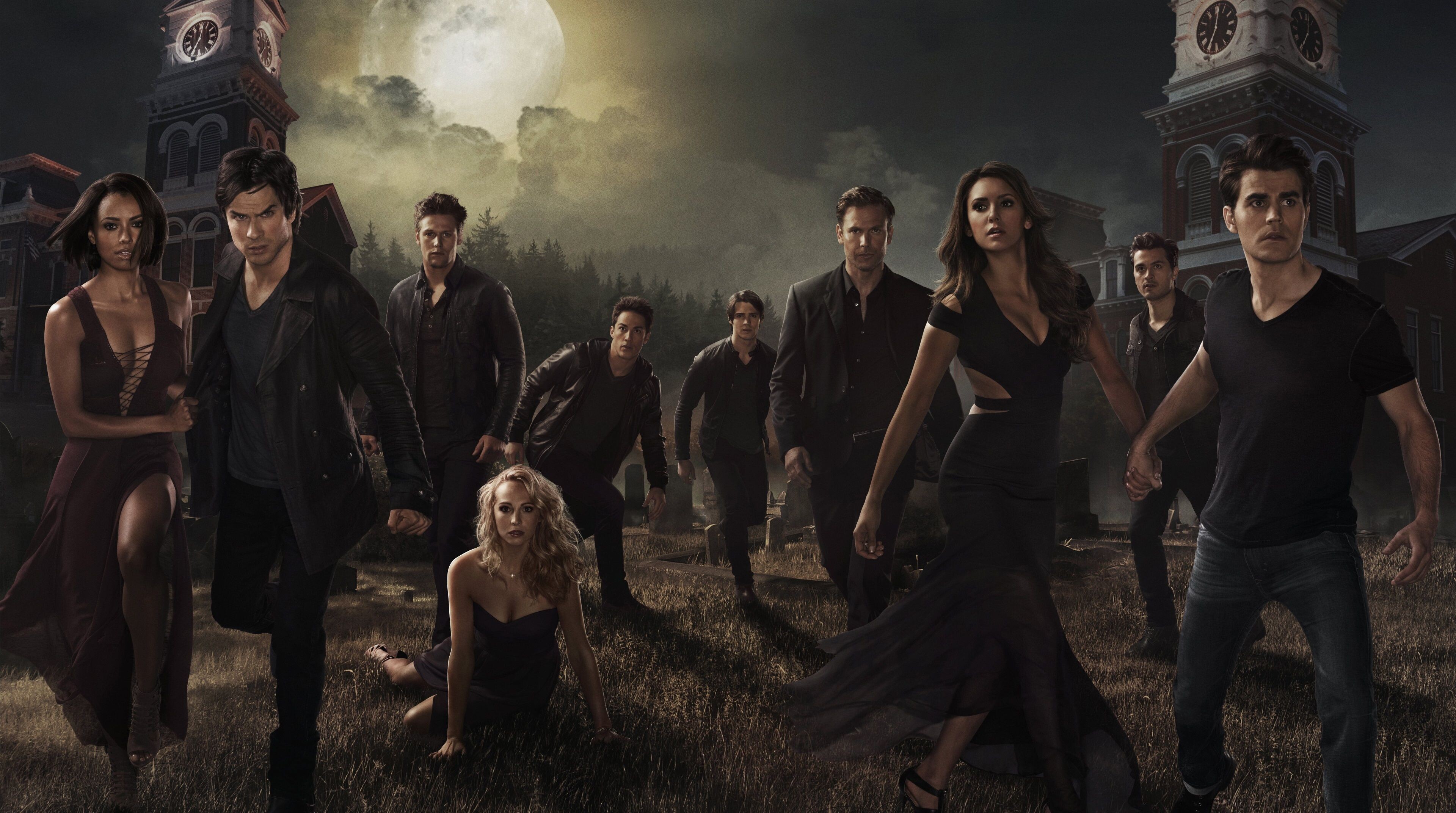 The Vampire Diaries (TV Series): TV Show, Based On The Book Series Written By L. J. Smith, 2009, Vampires. 3840x2150 HD Background.