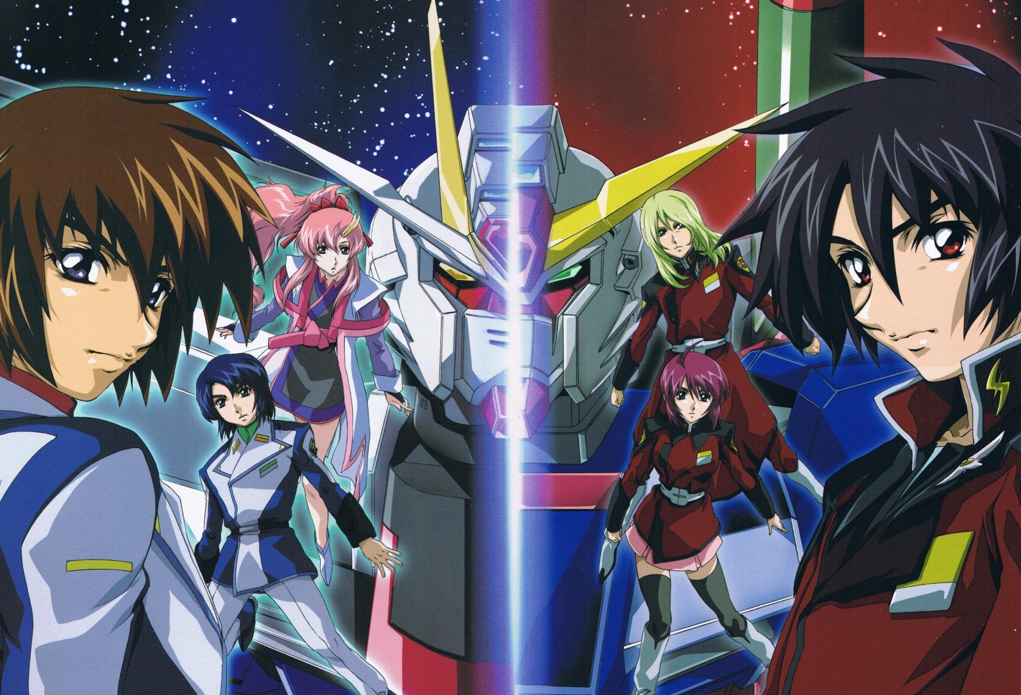 Gundam SEED, Mobile Suit Gundam Seed Destiny, Anime adventure, Intense battles, 2000x1370 HD Desktop