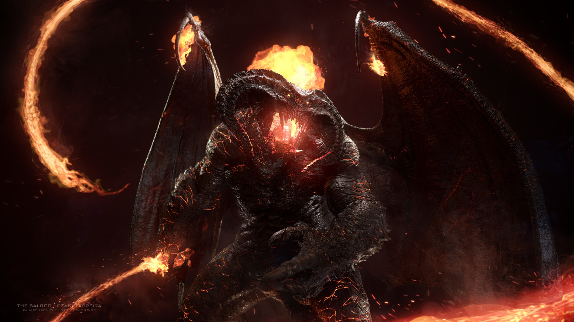 Balrog, Lord of the Rings, HD wallpapers, Backgrounds, 1920x1080 Full HD Desktop