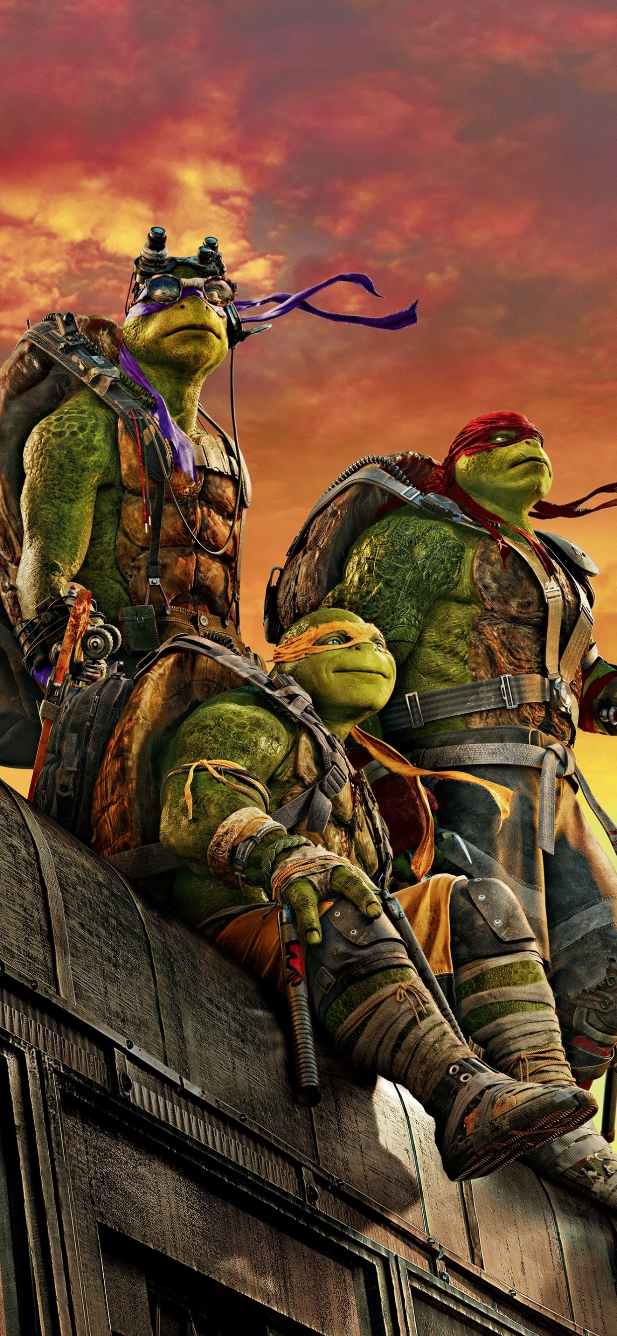 Mutant Ninja Turtles, Out of the Shadows, Movie wallpapers, Heroes in half shell, 1250x2690 HD Phone