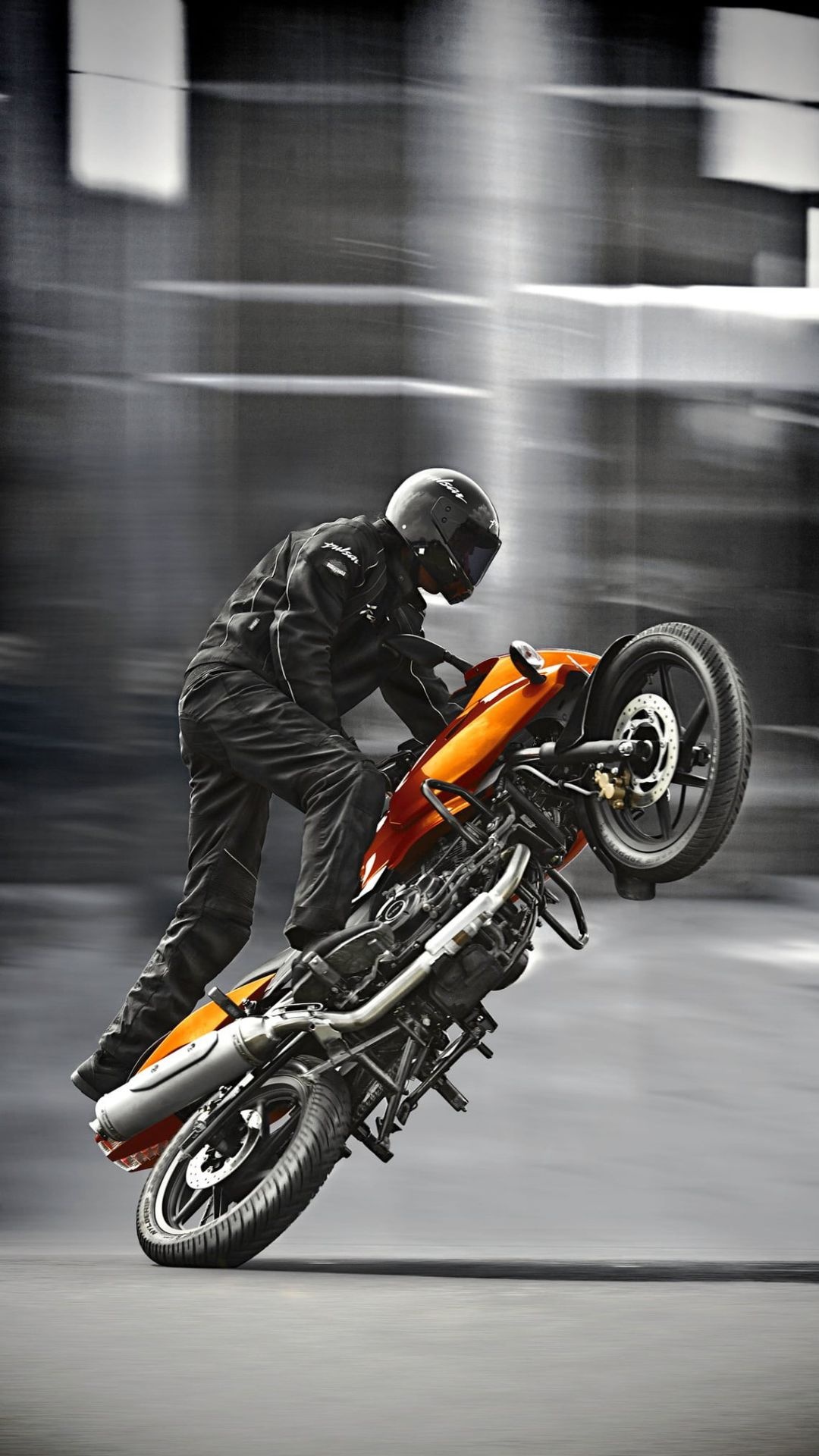 Stunt: Hyperspin action buy stunt performer, Sportbike. 1080x1920 Full HD Background.