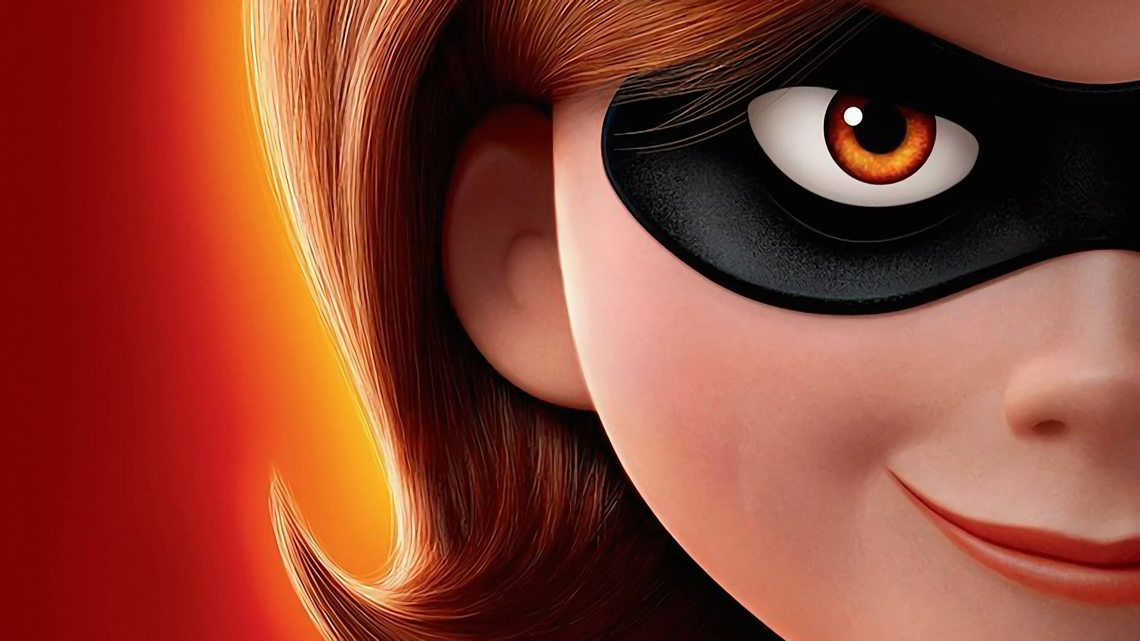 The Incredibles: Holly Hunter as Helen Parr, Mrs. Incredible. 3840x2160 4K Background.