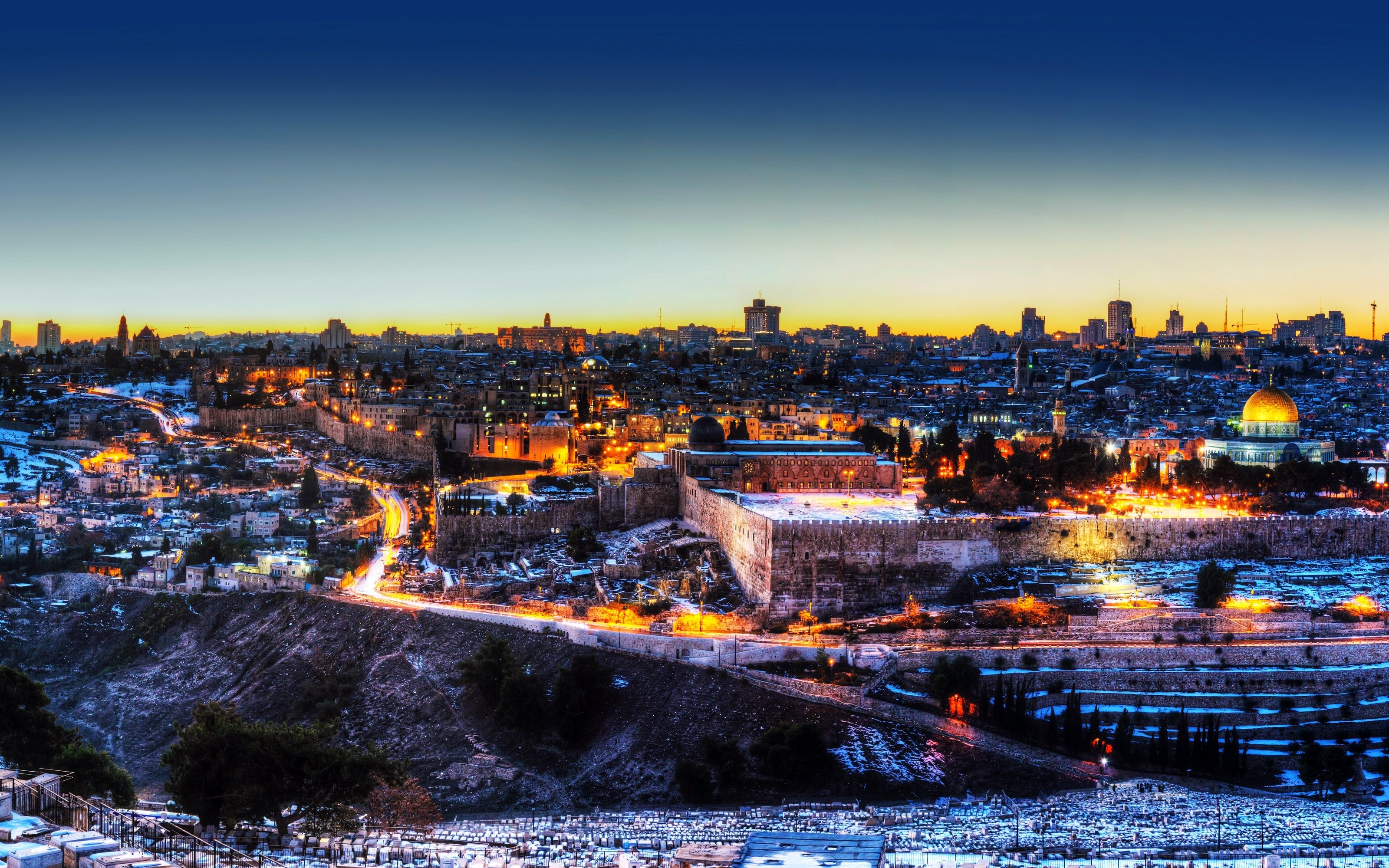 Jerusalem: Both Israelis and Palestinians claim the city as their capital. 3200x2000 HD Wallpaper.