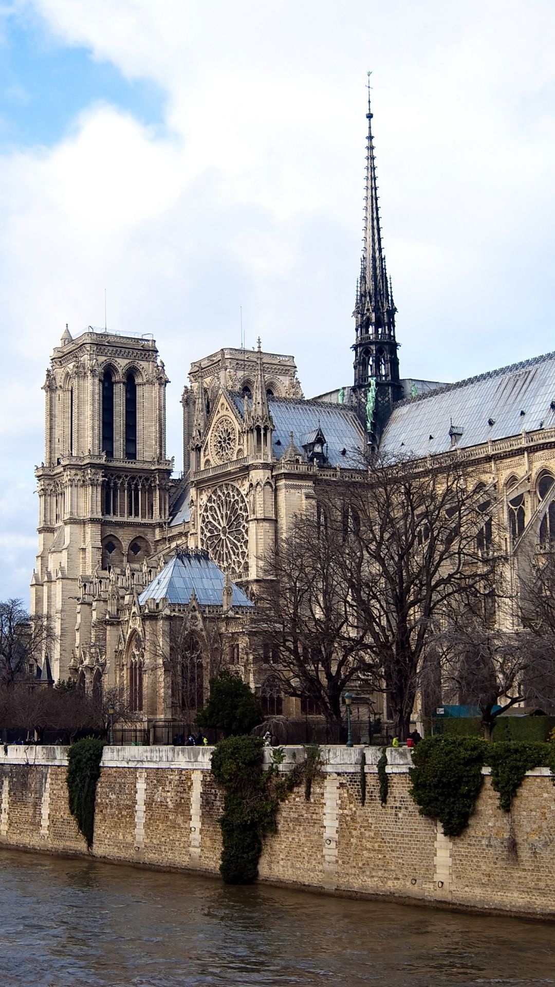 Notre-Dame Cathedral, Travels, Dazzling backgrounds, Majestic presence, 1080x1920 Full HD Handy