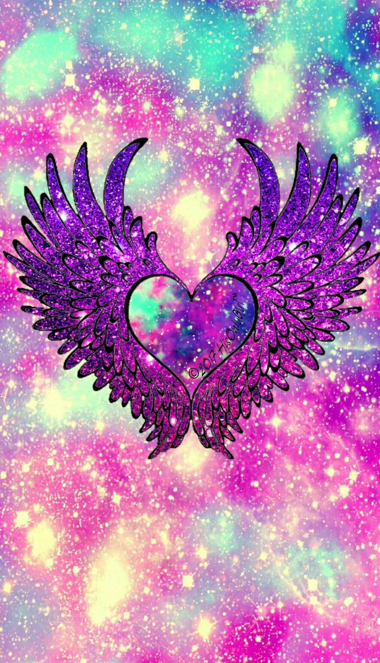 Heart: Galaxy, Space, Abstract, Colorful, Love. 1270x2210 HD Wallpaper.