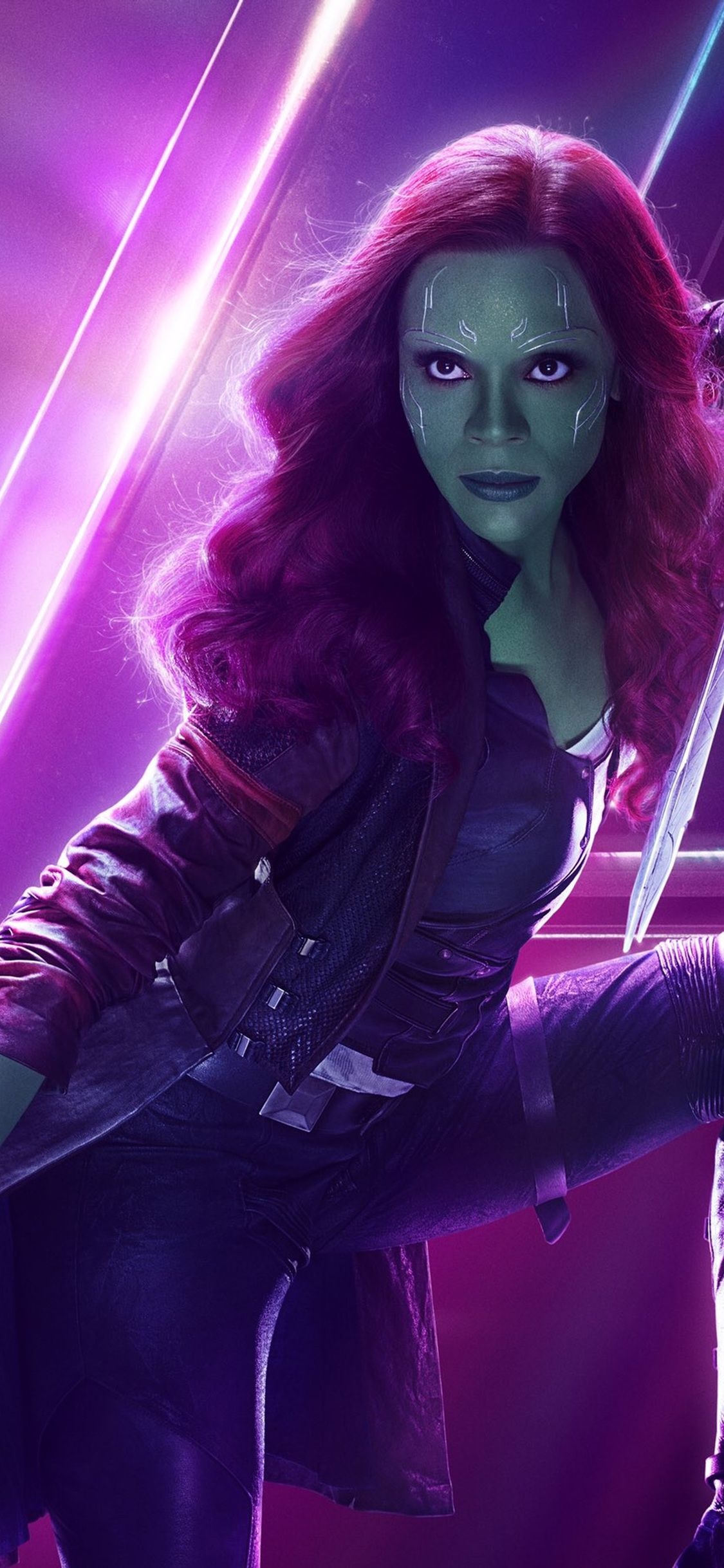 Zoe Saldana, Guardians Of The Galaxy, Movies, Gamora Avengers Infinity War poster, 1130x2440 HD Phone