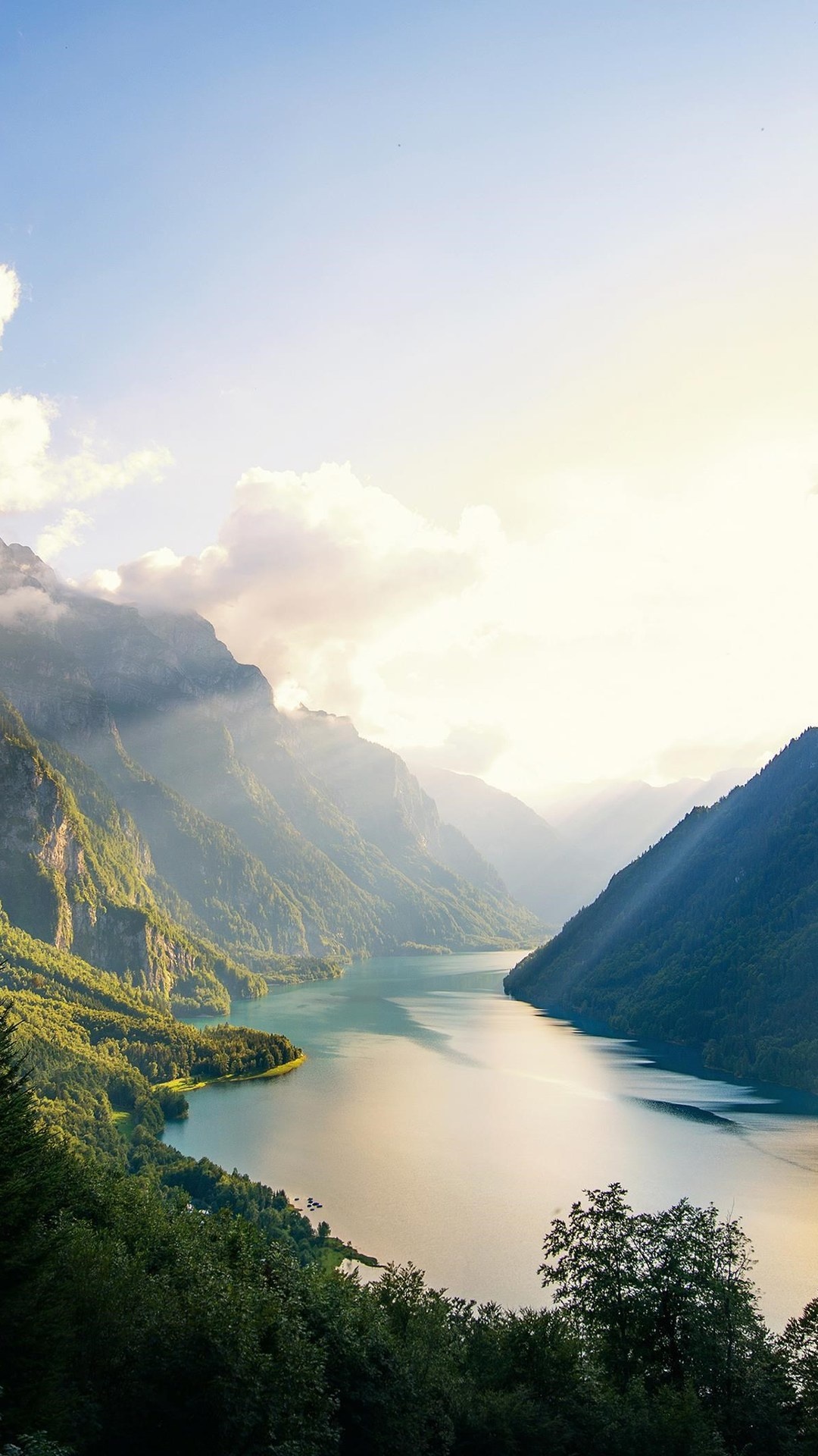 Lake nature Switzerland, World's beauty, Beautiful places wallpapers, Serene scenery, 1080x1920 Full HD Phone